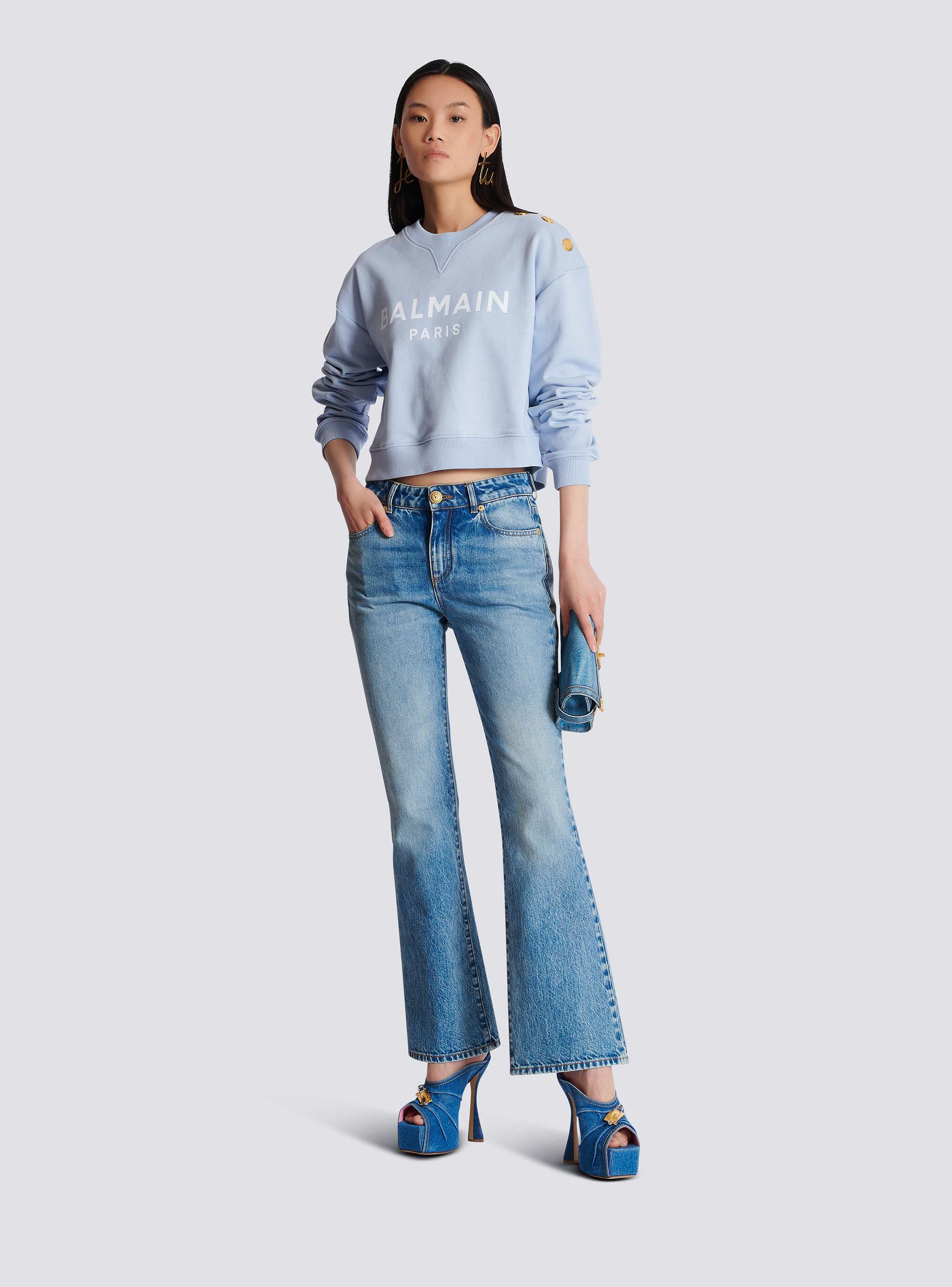 Printed Balmain Paris sweatshirt - Women | BALMAIN