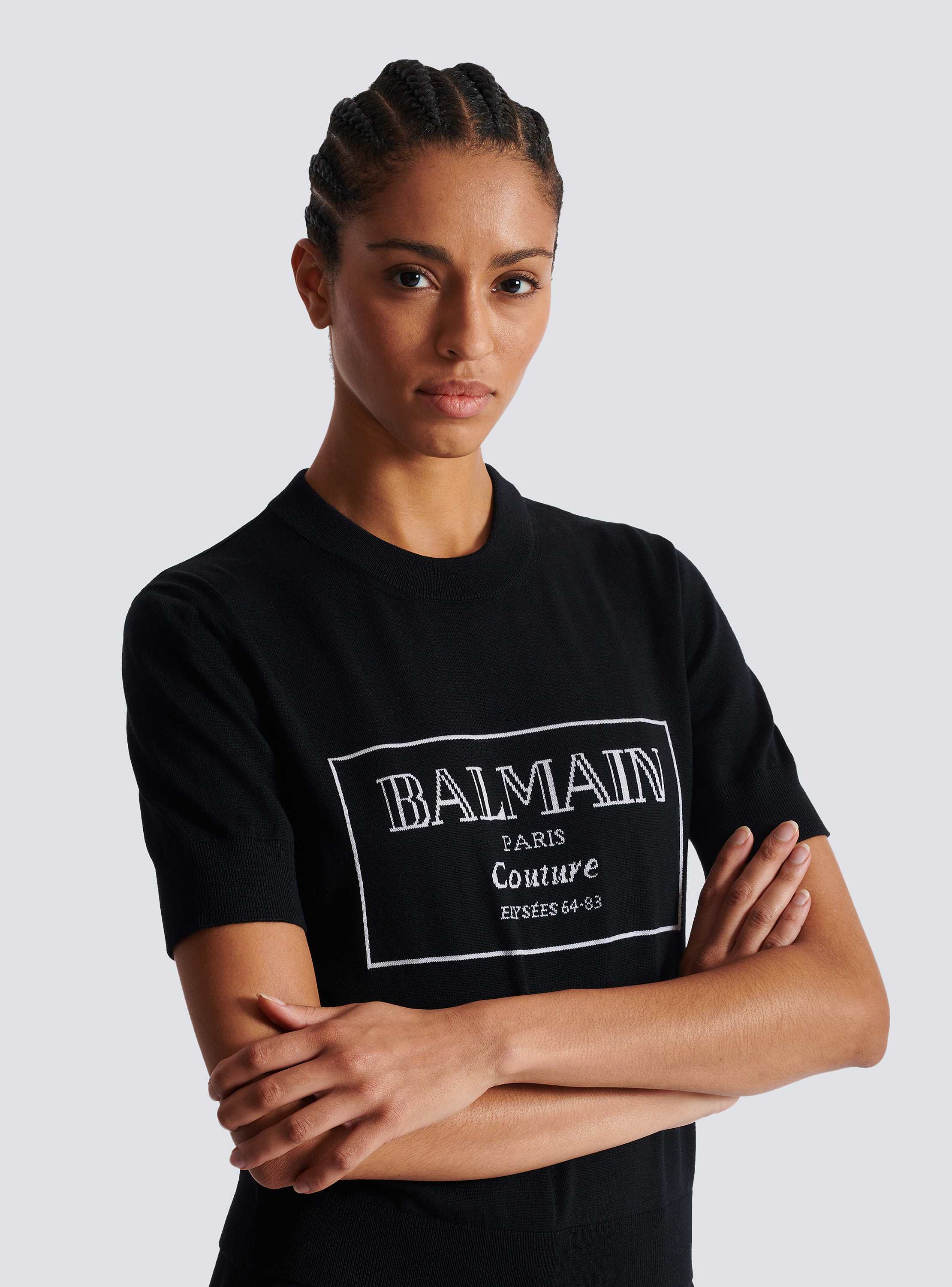 Balmain Couture two-tone knit top - Women | BALMAIN