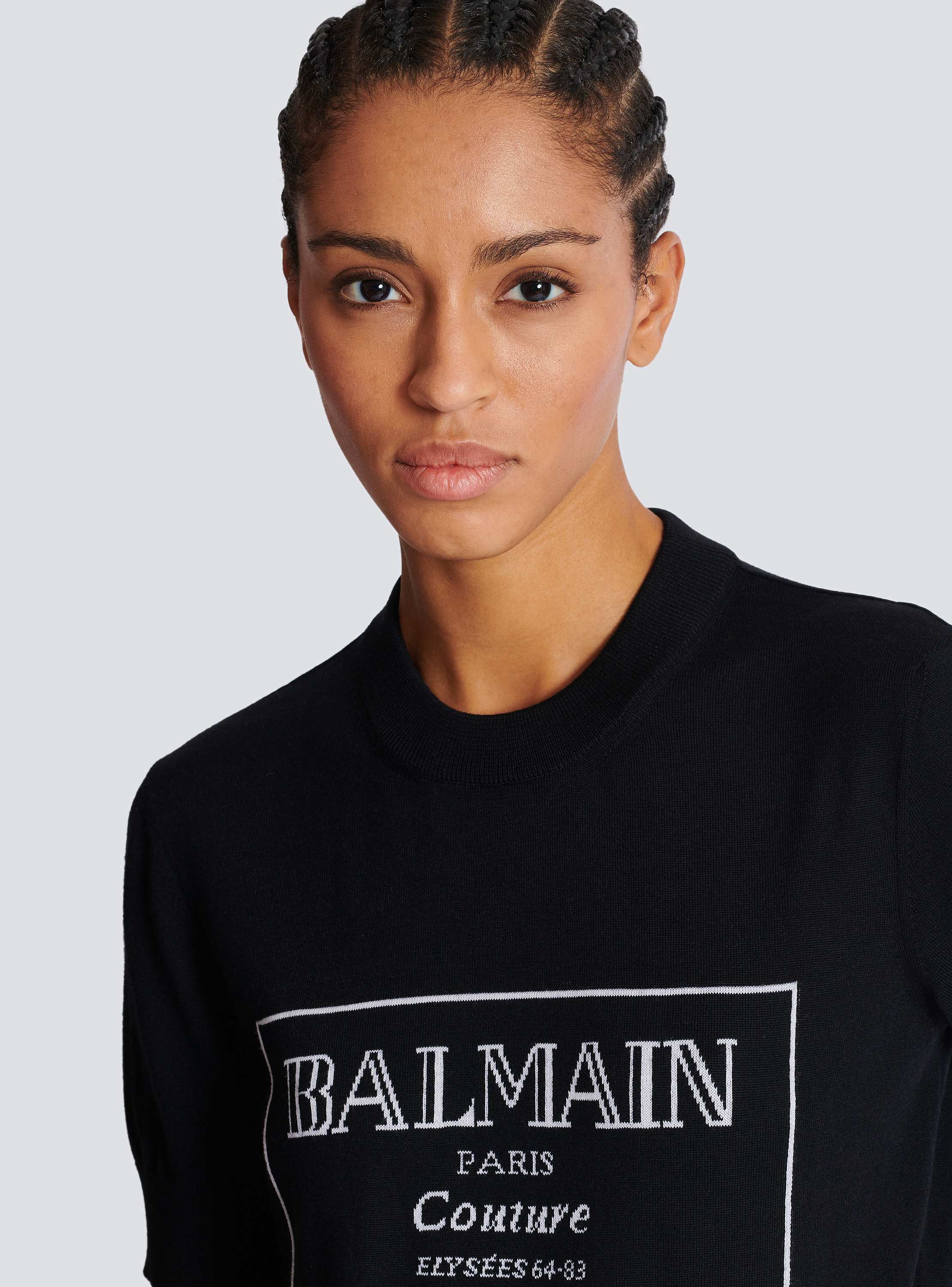 Balmain Couture two-tone knit top