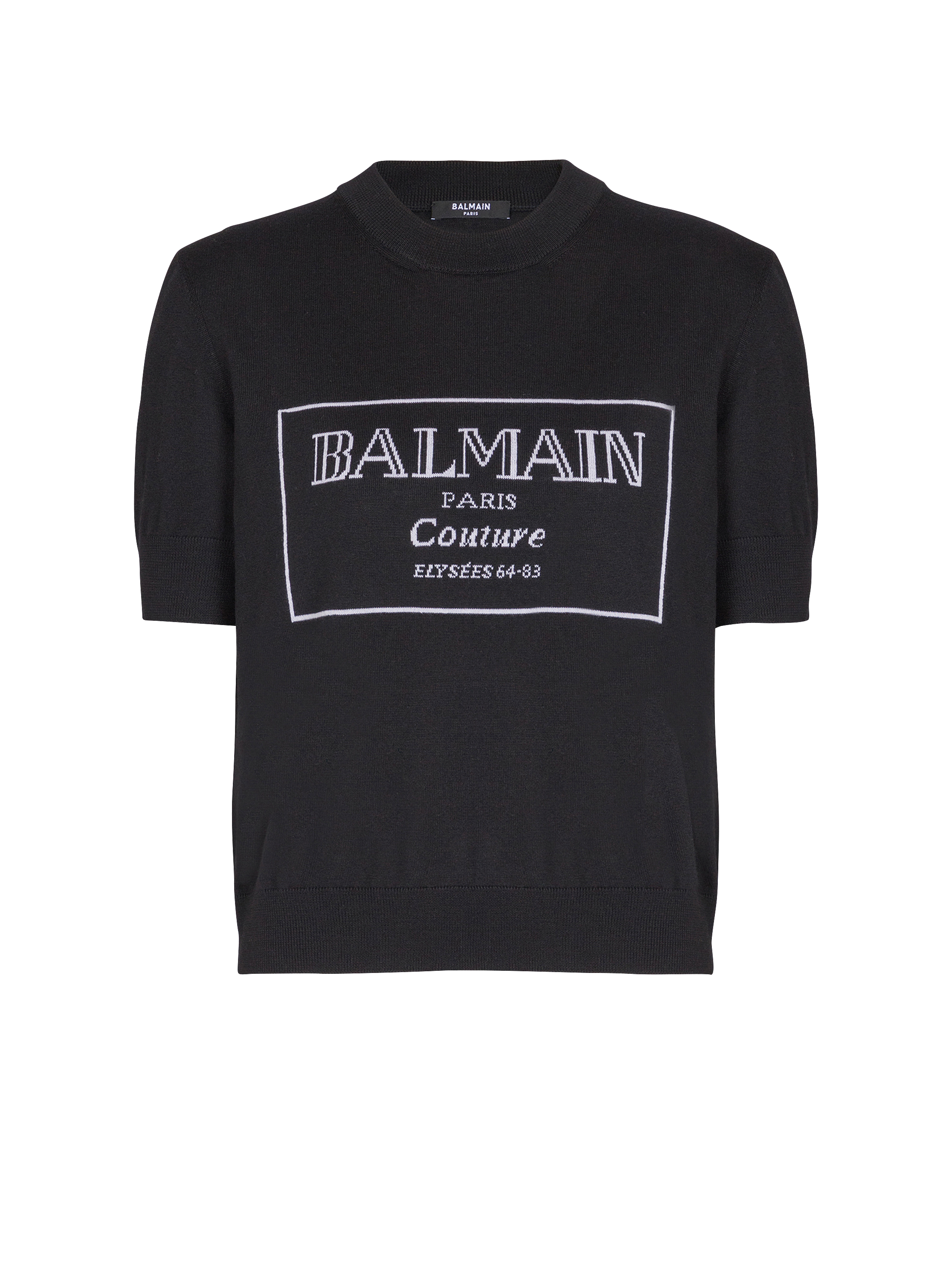 Balmain Couture 바이컬러 니트 탑