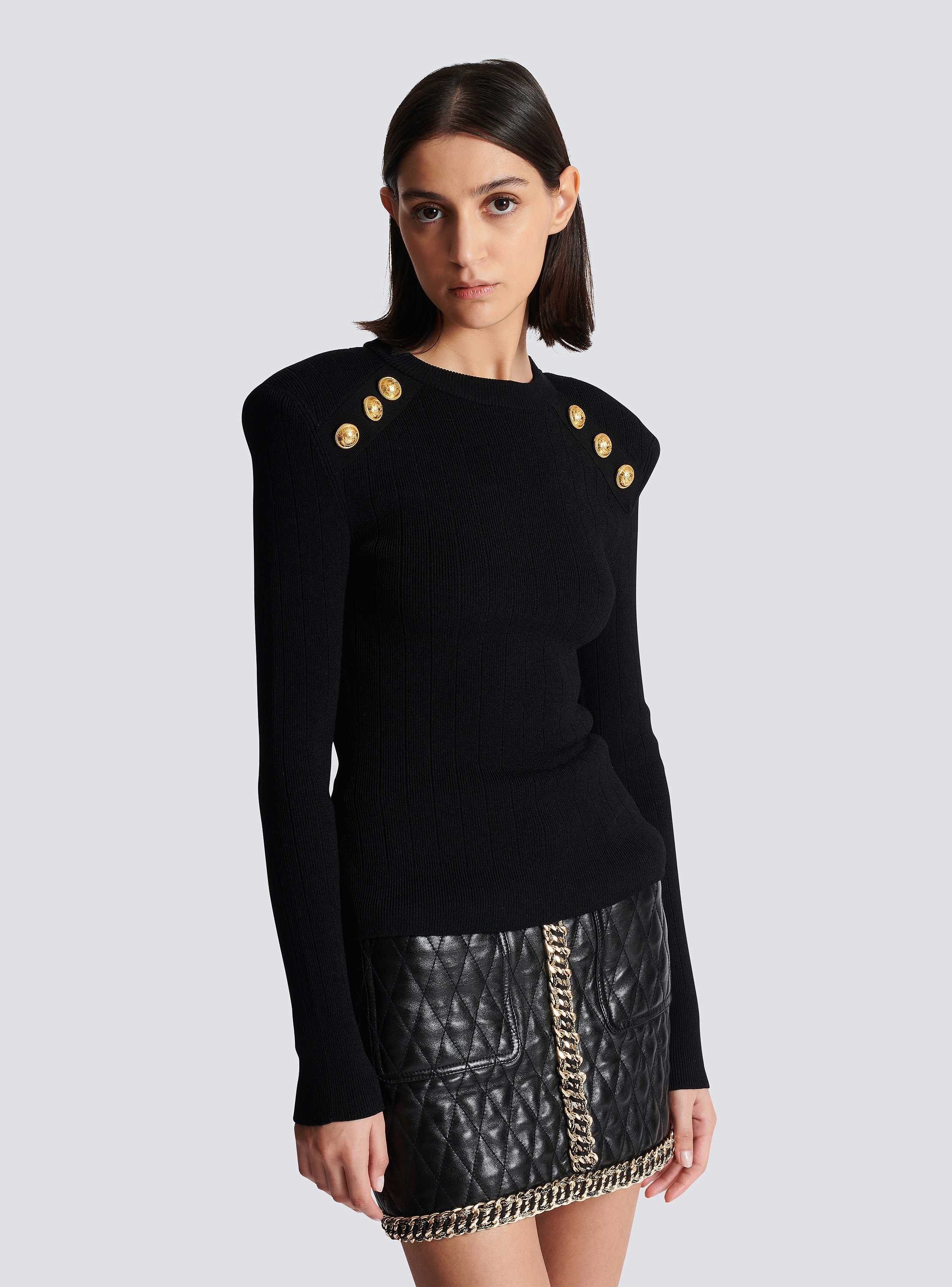Knit jumper with button details - Women | BALMAIN