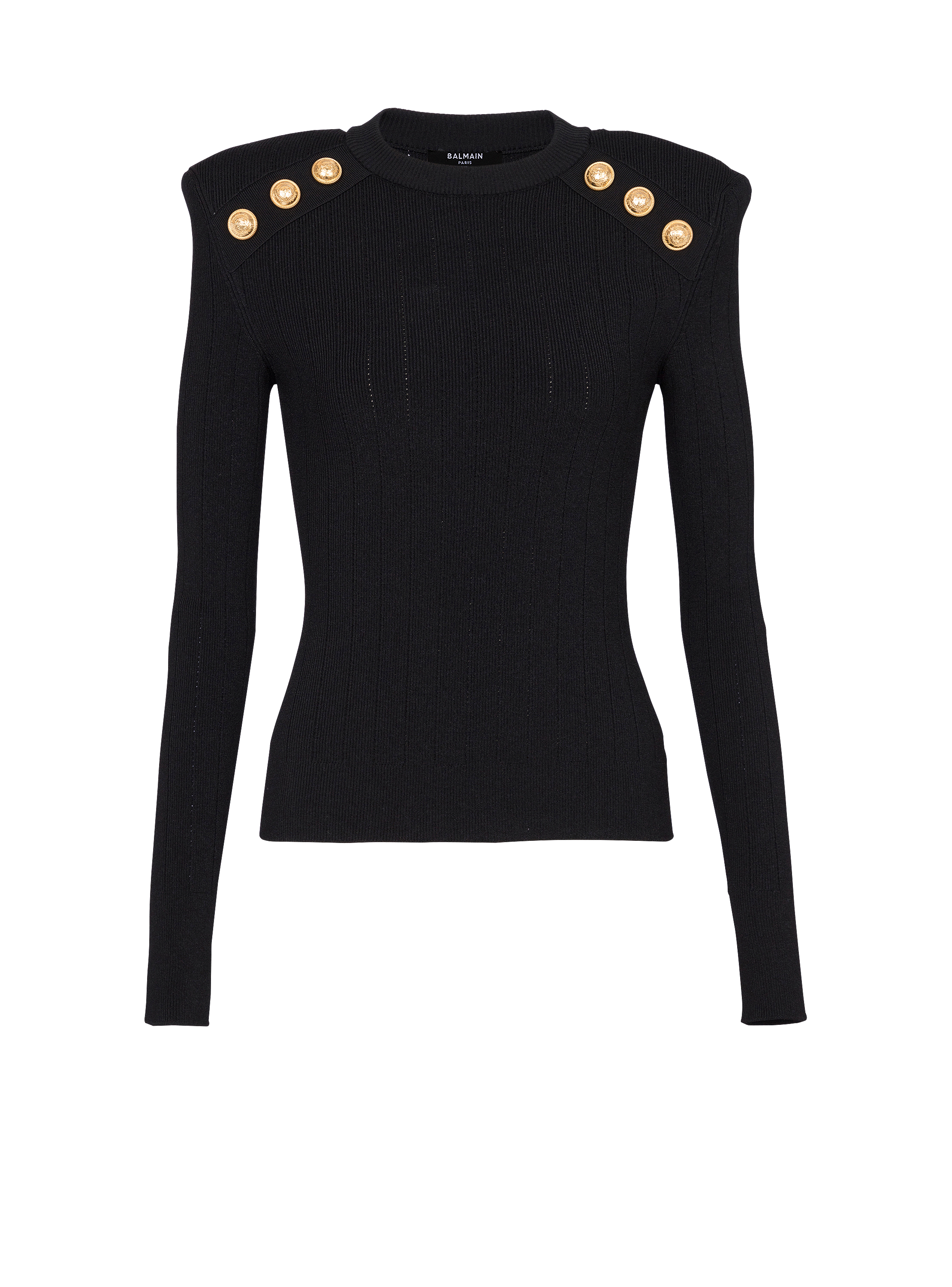 Knit jumper with button details