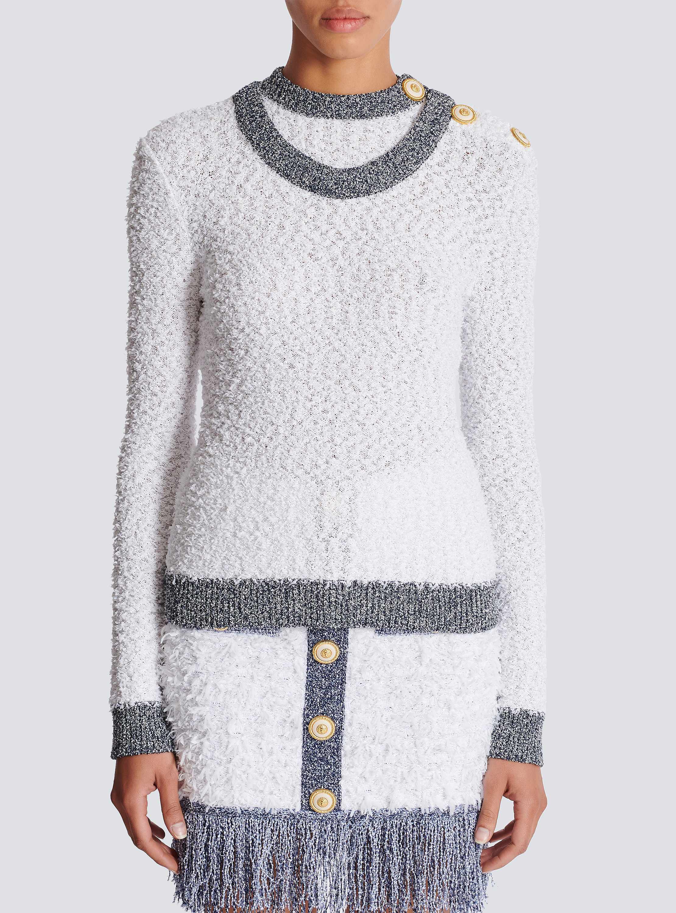 Knit pullover with buttons