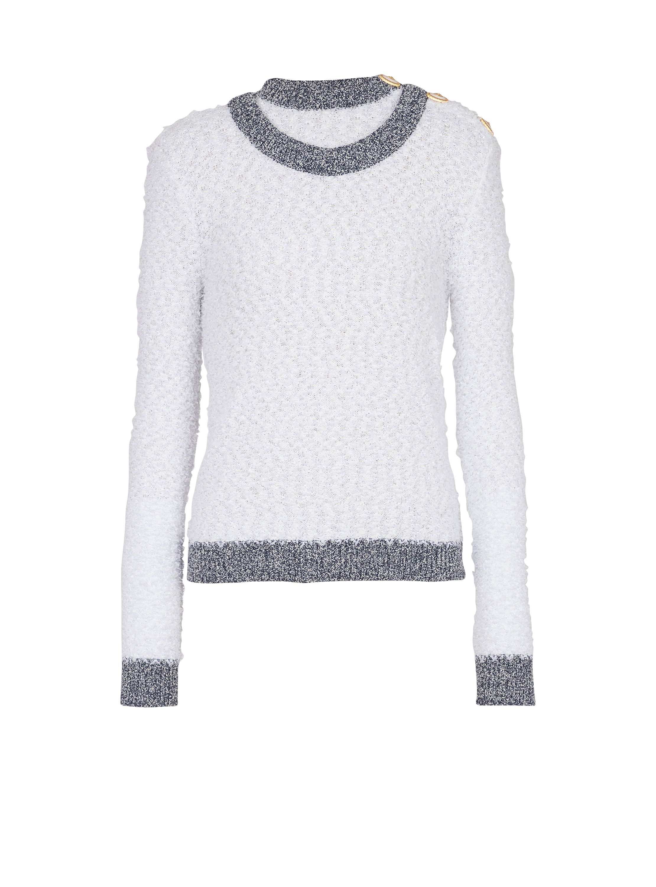 Knit pullover with buttons