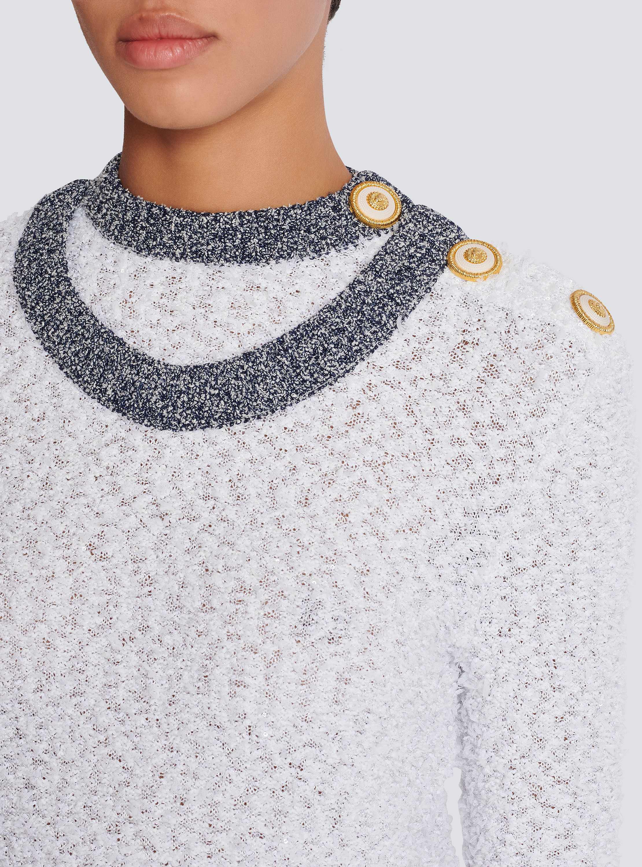 Knit pullover with buttons