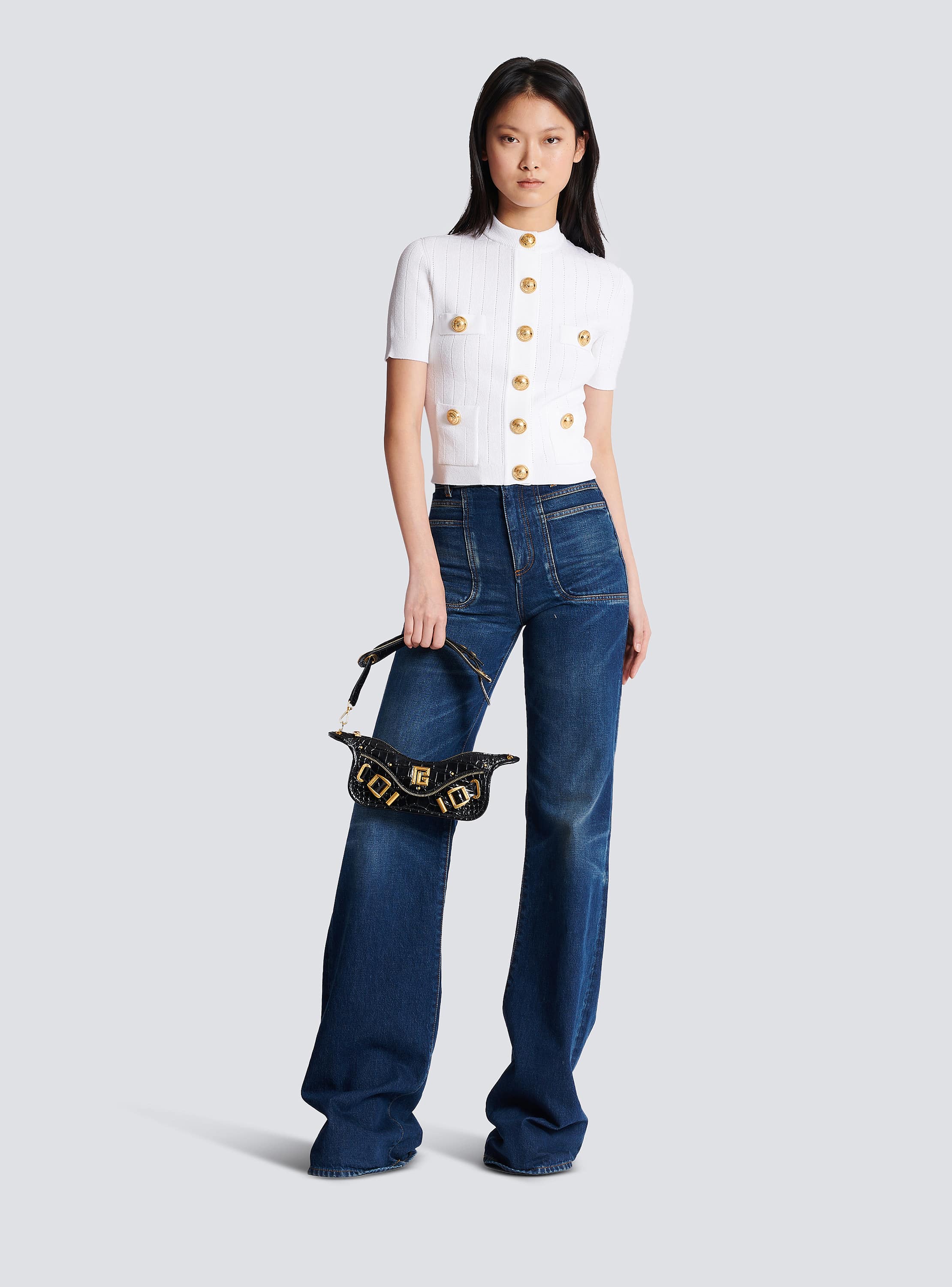 4-pocket knitted cardigan - Women | BALMAIN