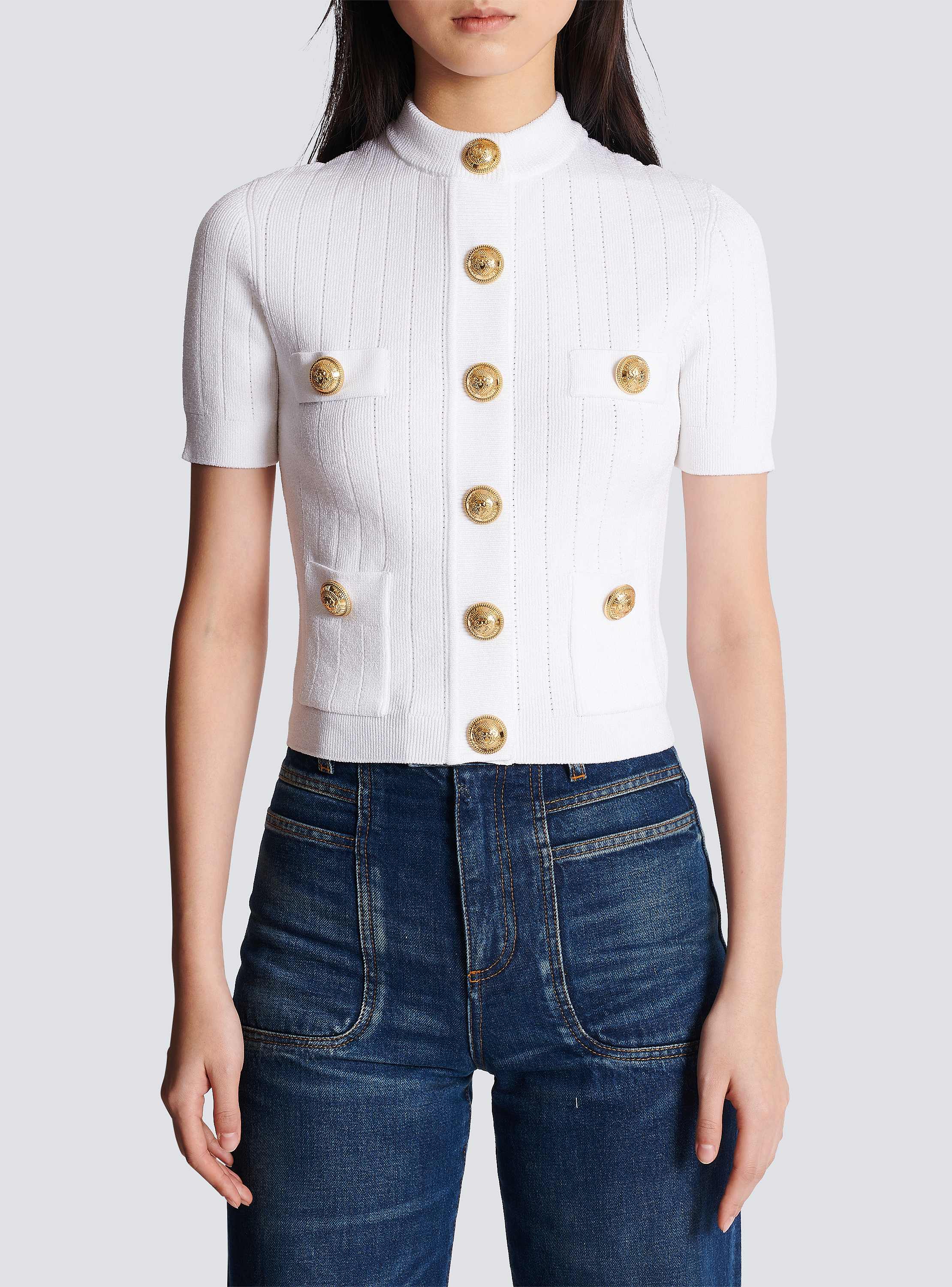 4-pocket knitted cardigan - Women | BALMAIN