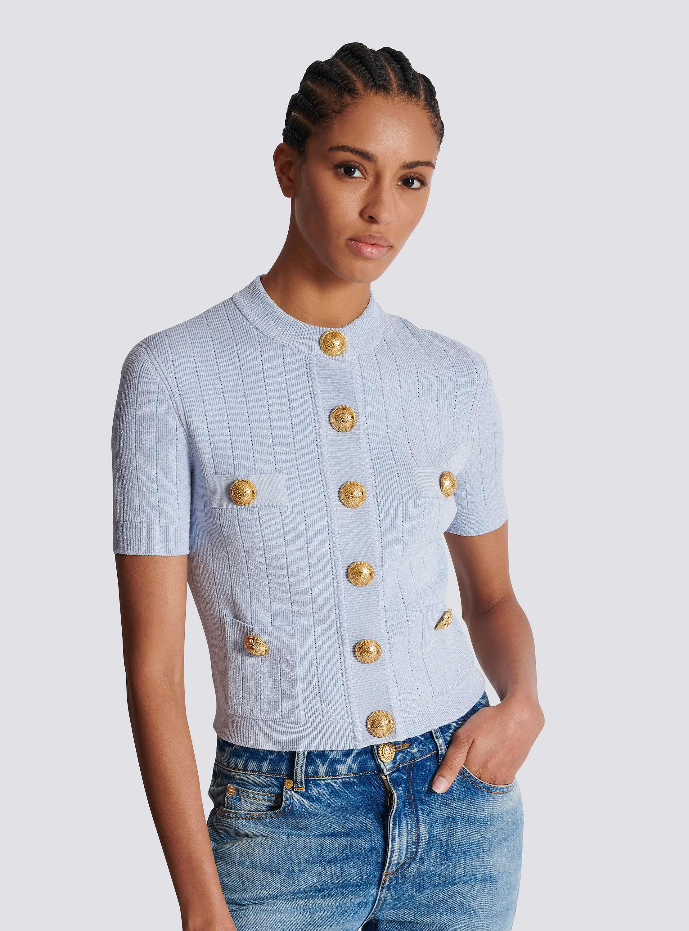 4-pocket knitted cardigan