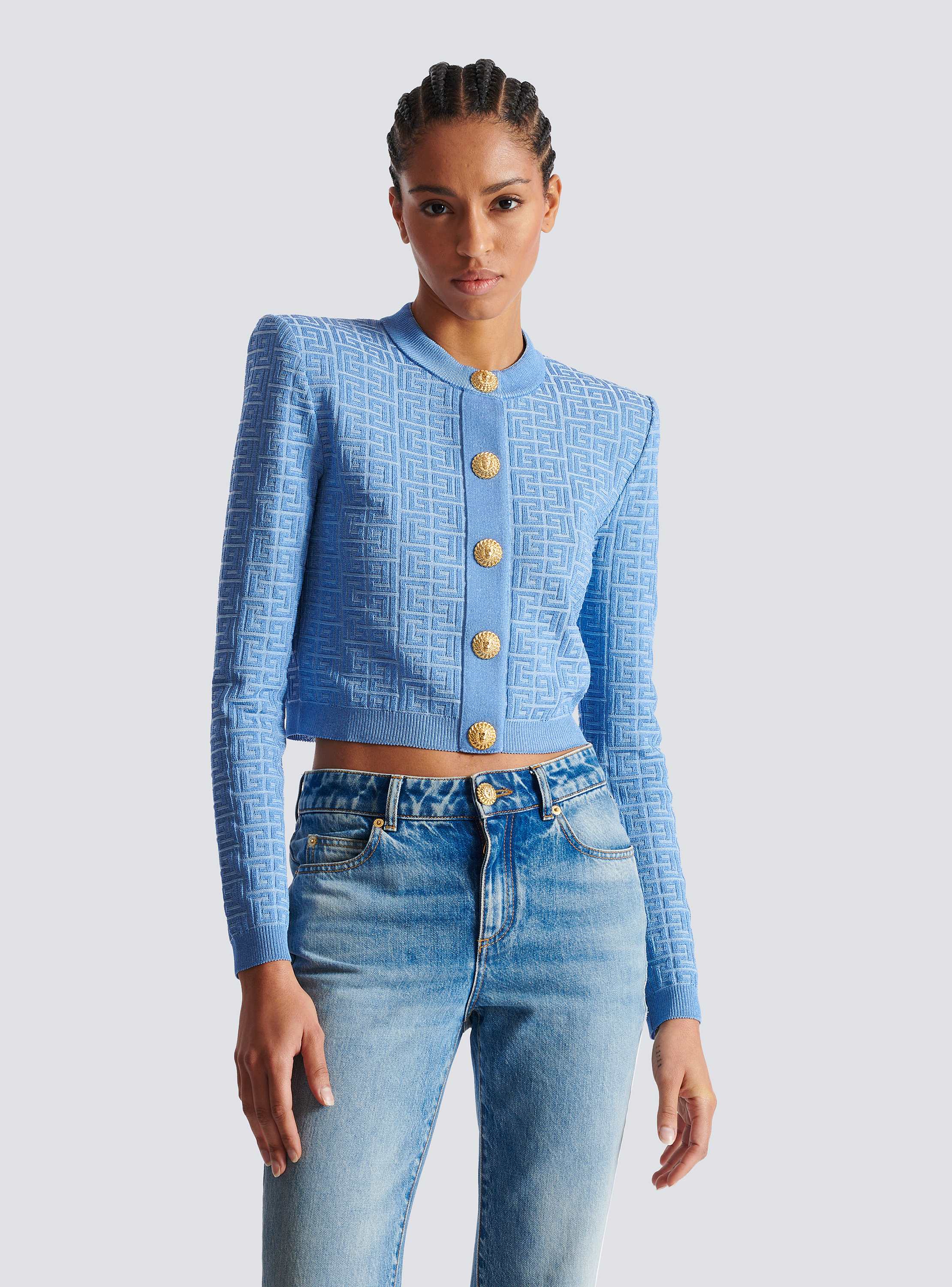 UND BUSTIER LAYERED KNIT CARDIGAN