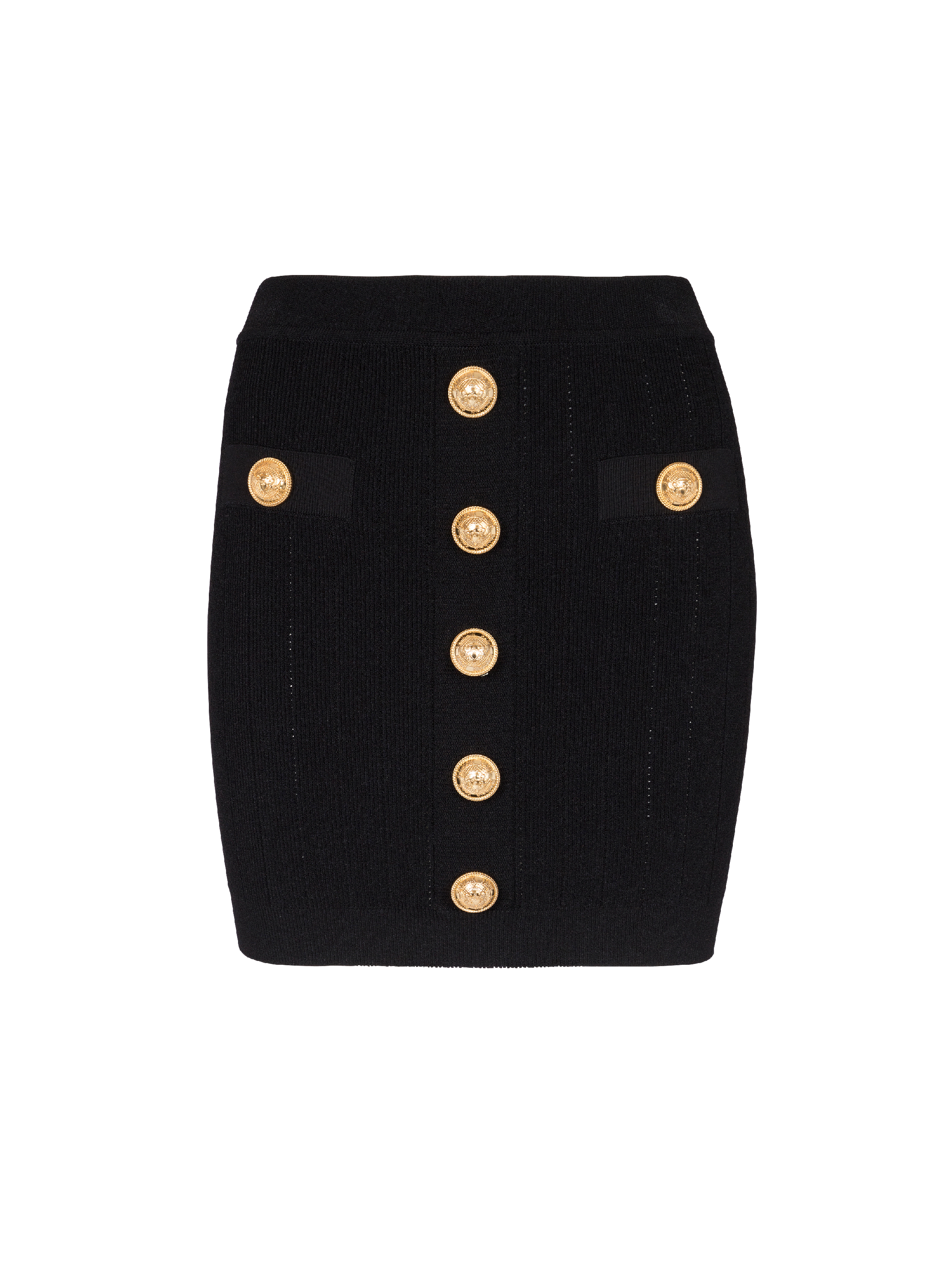 Knit skirt with buttons