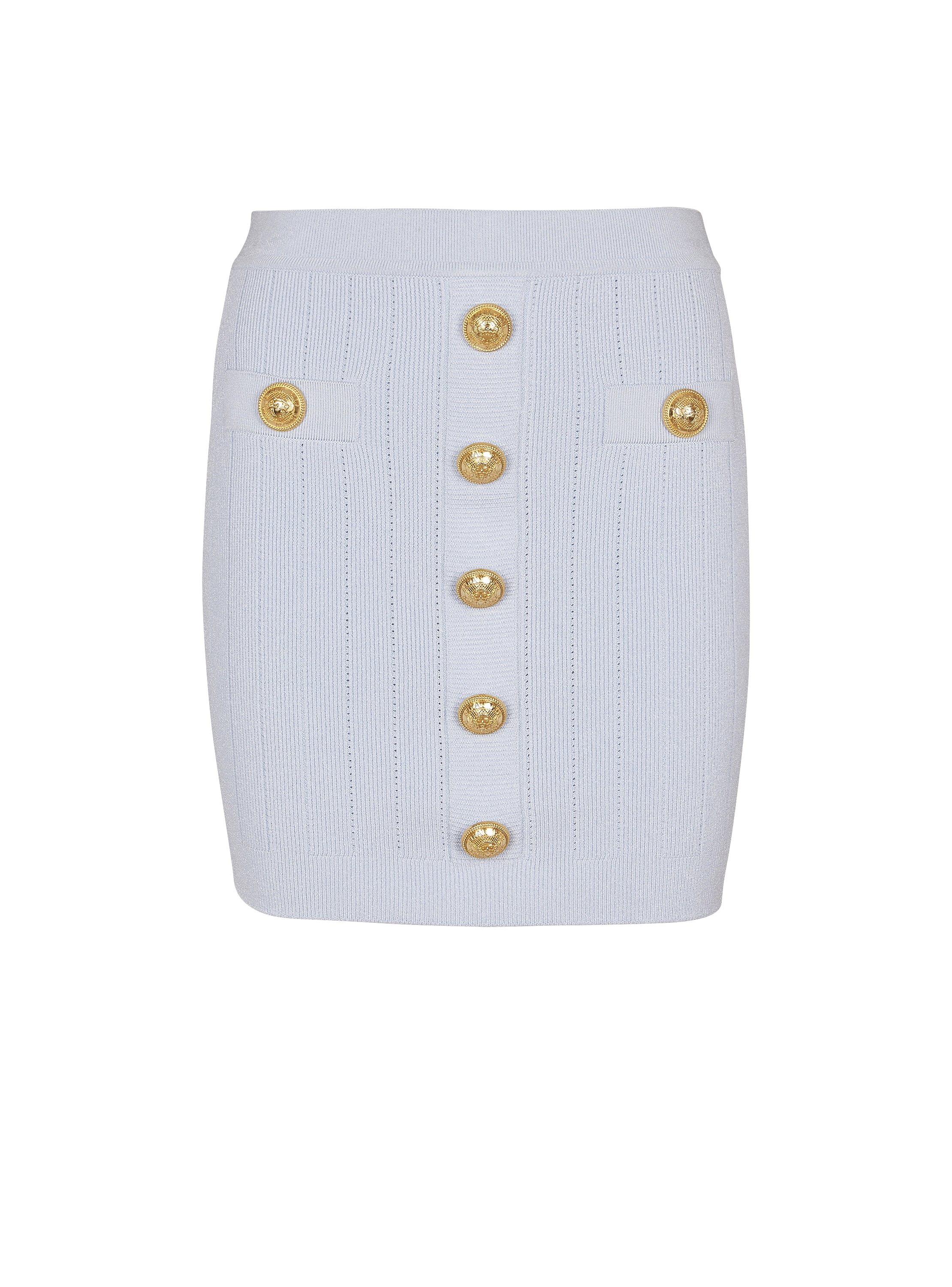 Knit skirt with buttons