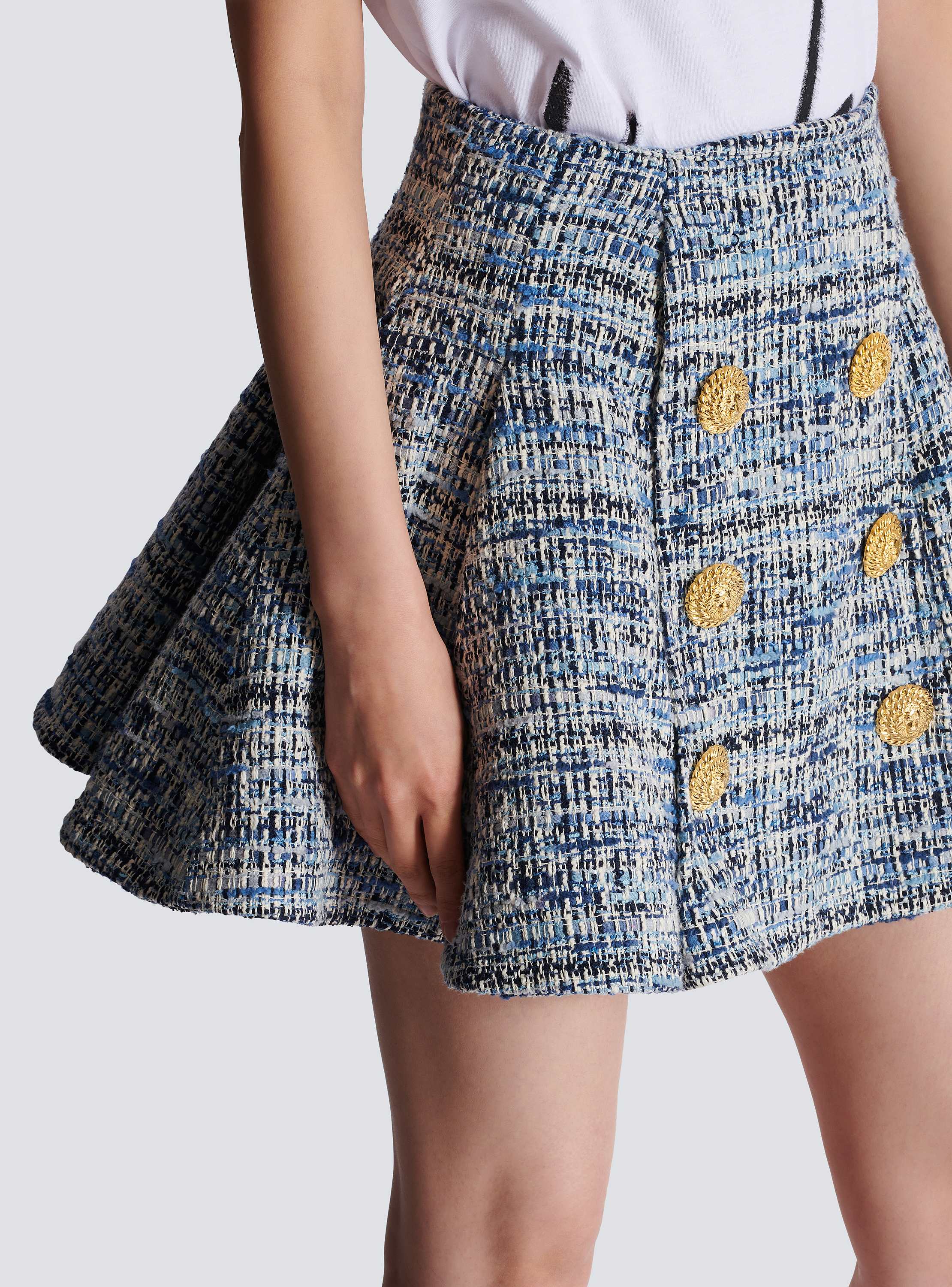【ラッピング無料】 ツイード プリーツフレアスカート BALMAIN | Women - スカート