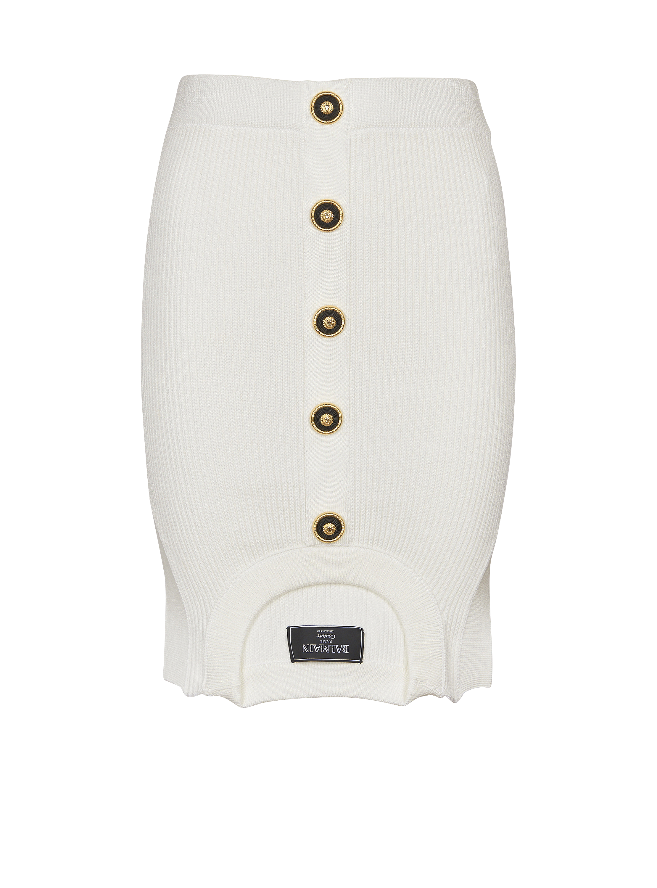 トロンプルイユ リブニット ショートスカート