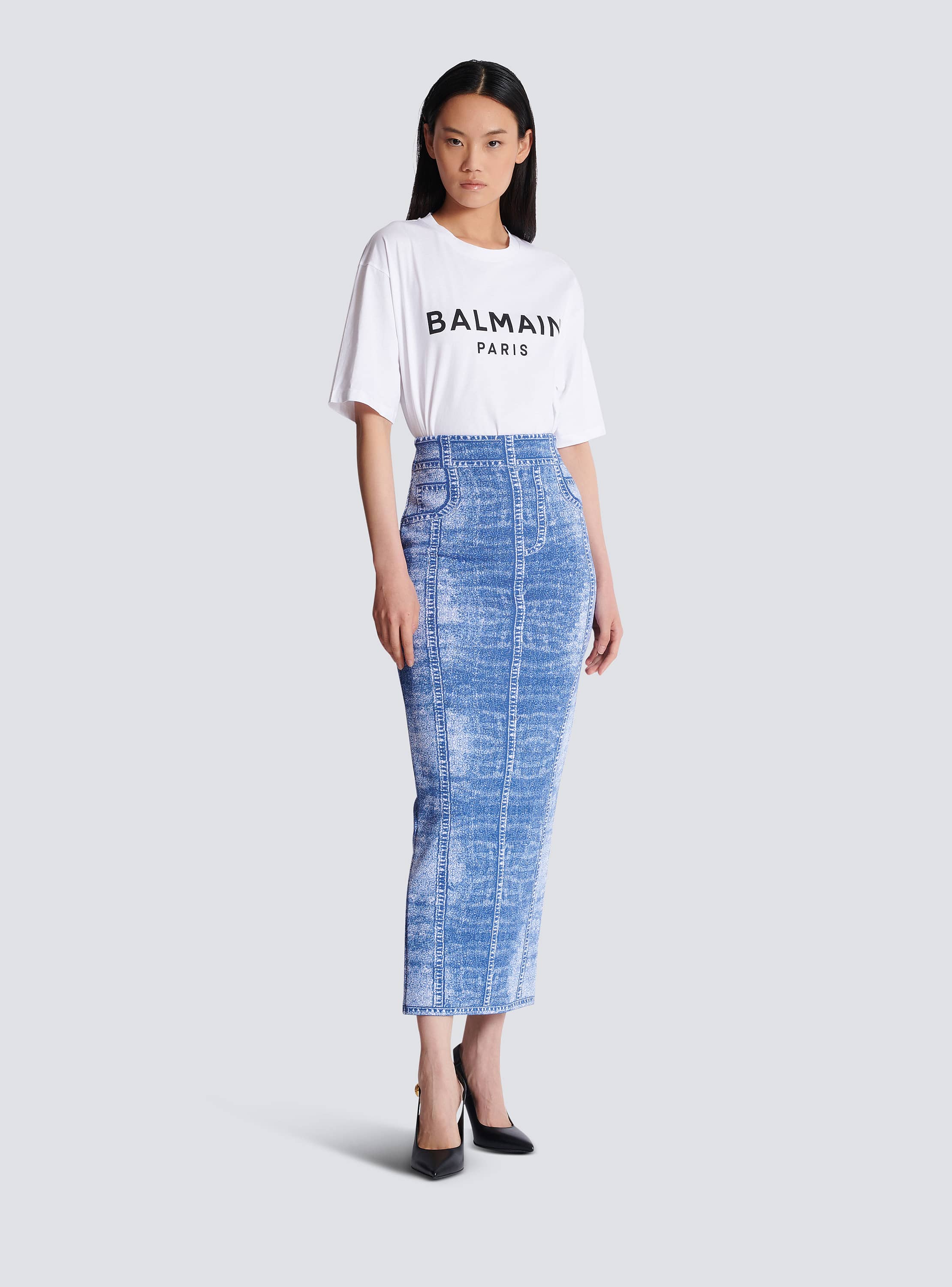 【送料&関税込】Balmain Knit Midi Skirt Cable-knit midi skirt - Women | BALMAIN