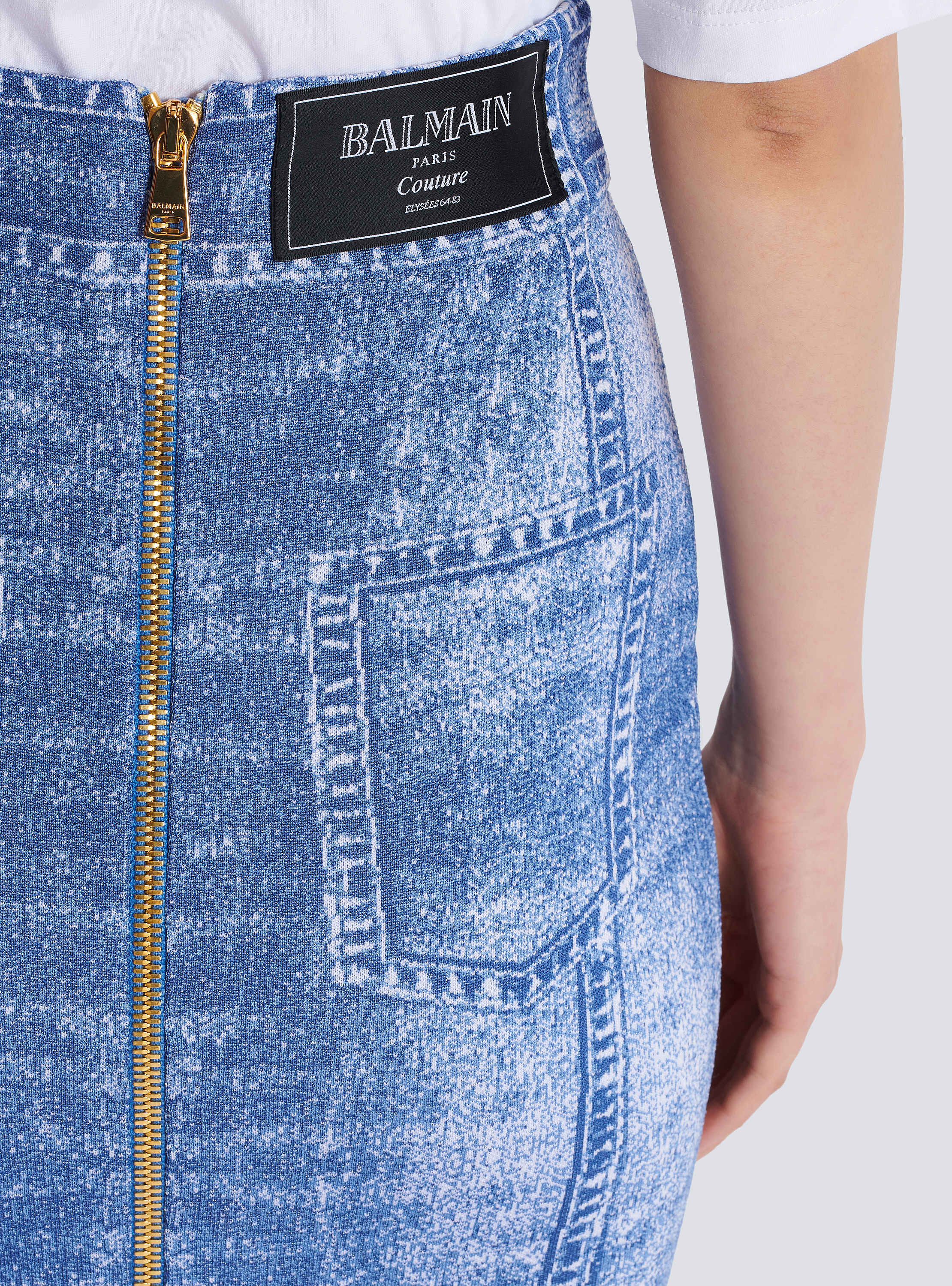 スカート BALMAIN SKIRT (EF1LB290KB07) Knit skirt with buttons - Women | BALMAIN