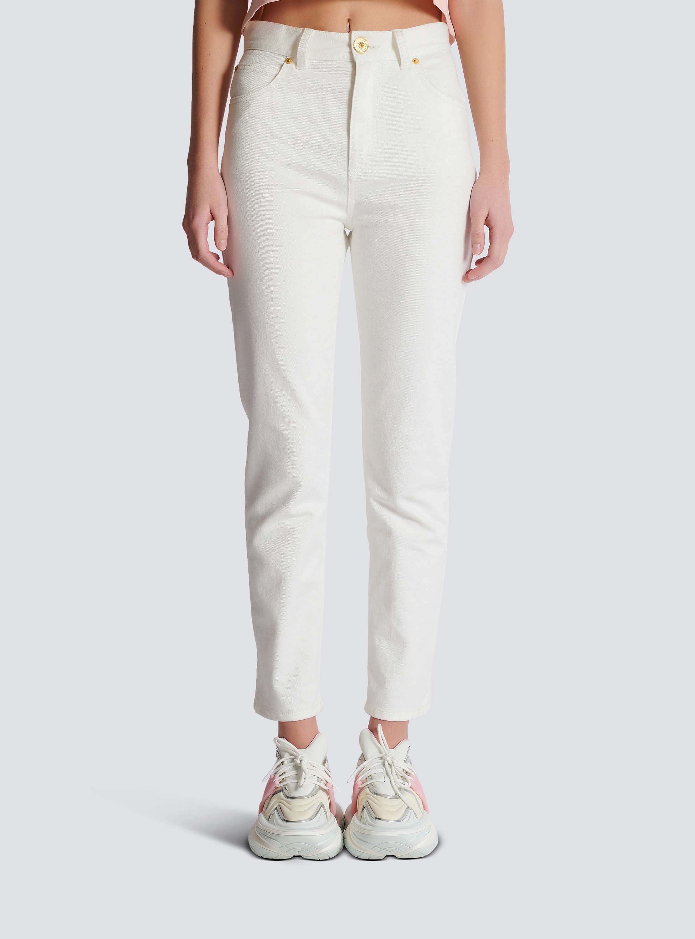 Slim fit jeans white white - Women | BALMAIN