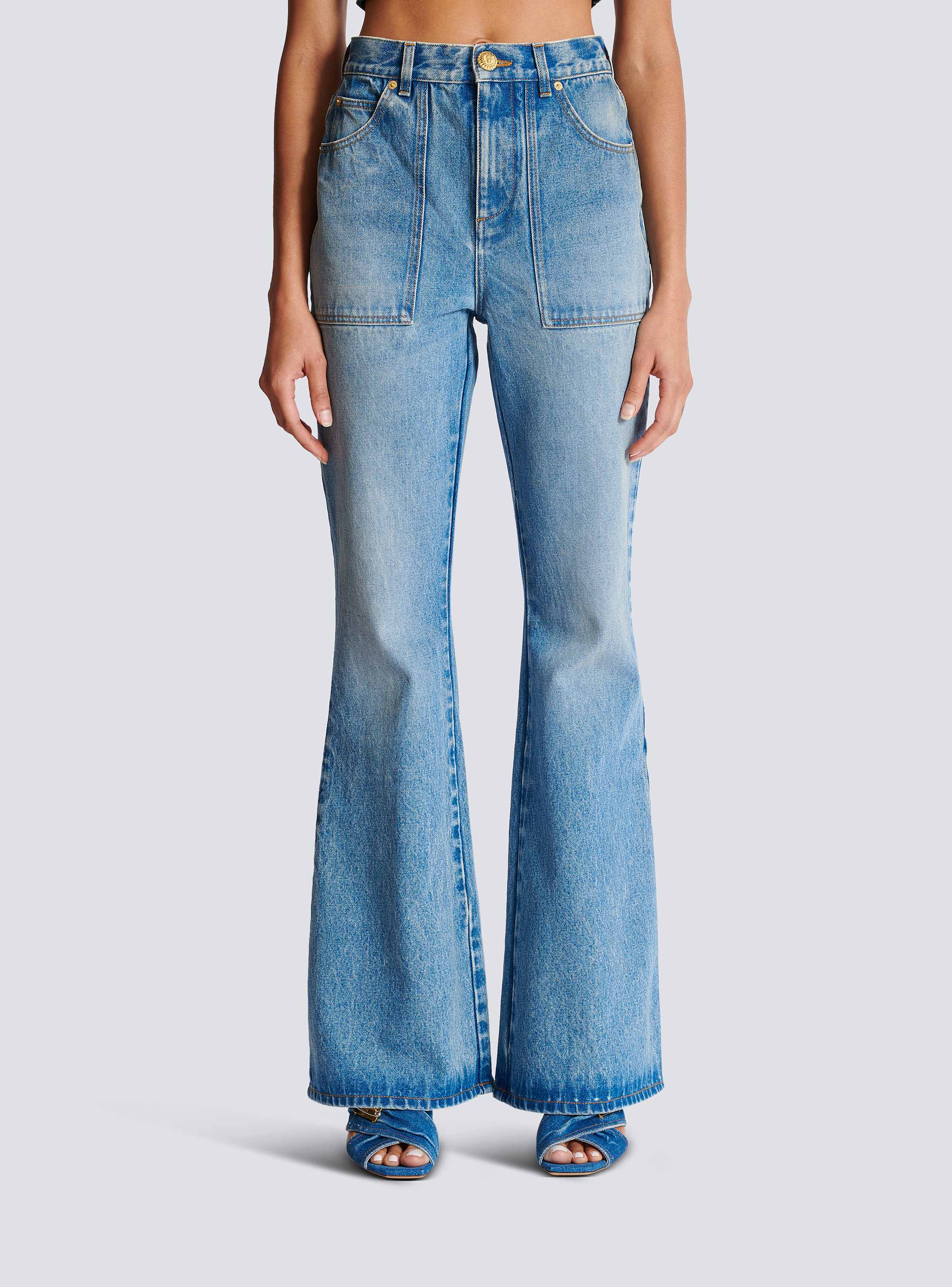 【送料&関税込】Balmain Flare Fit Jeans Flared-fit denim jeans - Women | BALMAIN