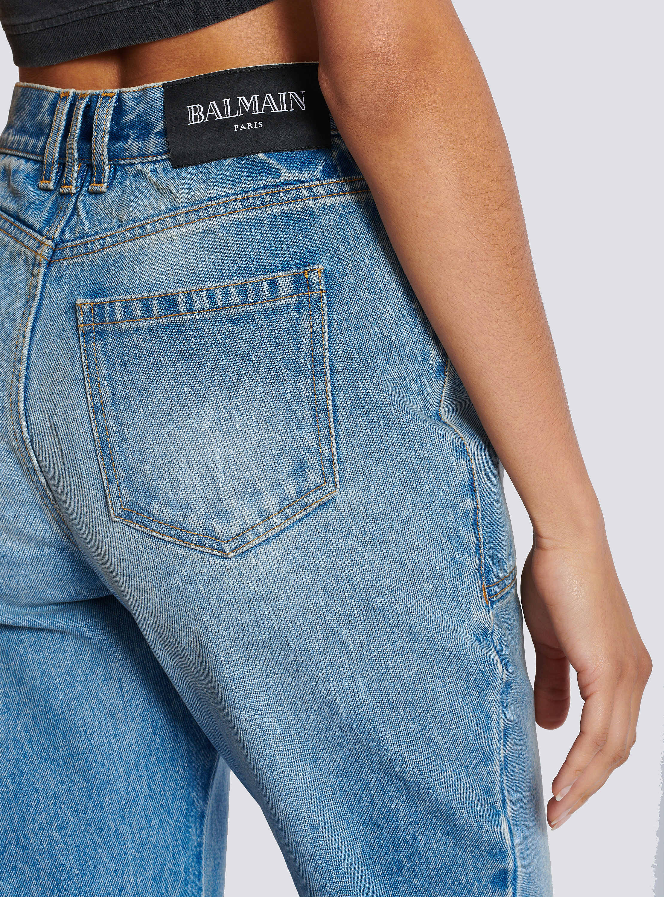BALMAIN★フレアジーンズ ハイウエスト ハイウエスト デニムフレアジーンズ - Women | BALMAIN