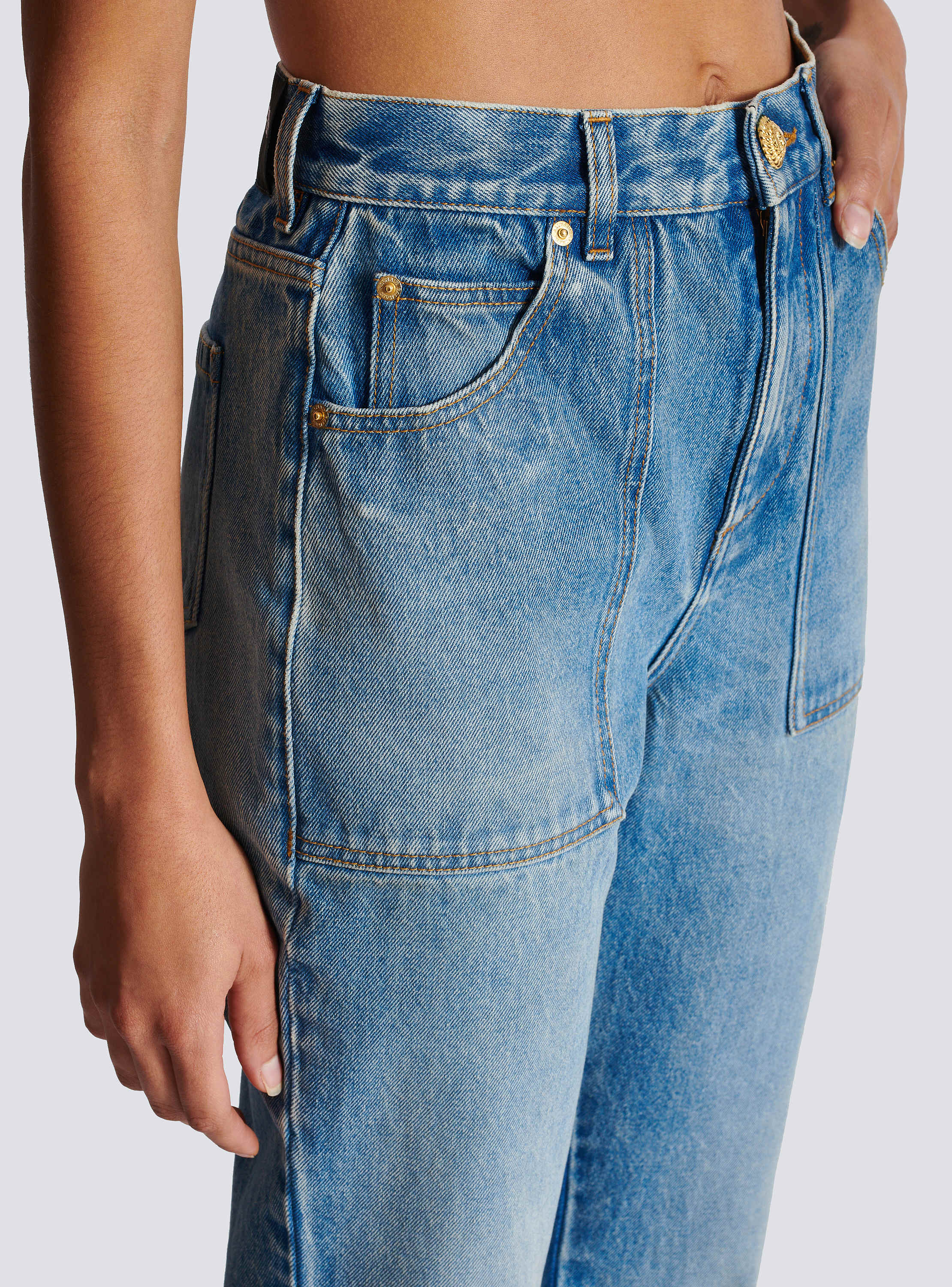 デニム・ジーパン Balmain Denim Flare Jeans Flared denim jeans - Women | BALMAIN