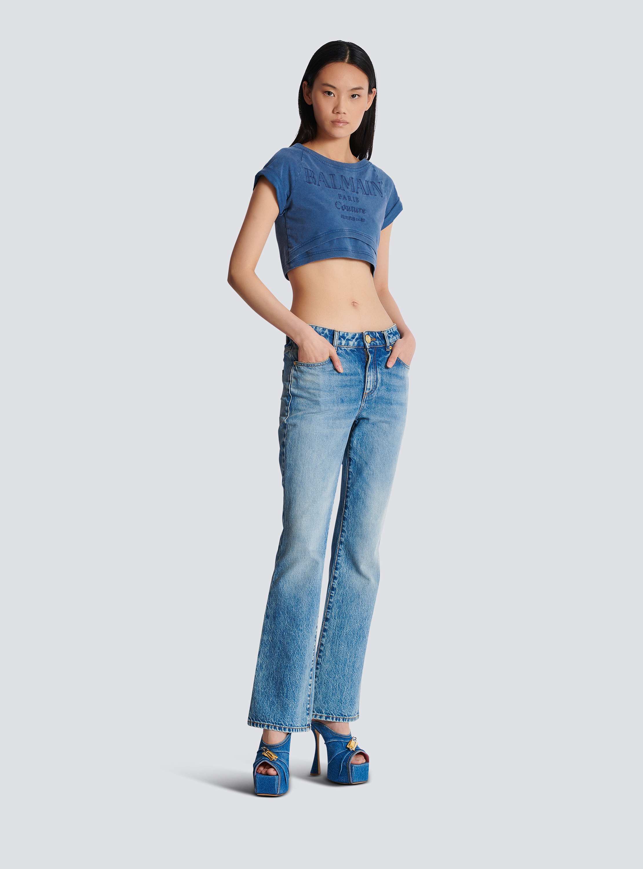 Flared denim jeans blue - Women | BALMAIN