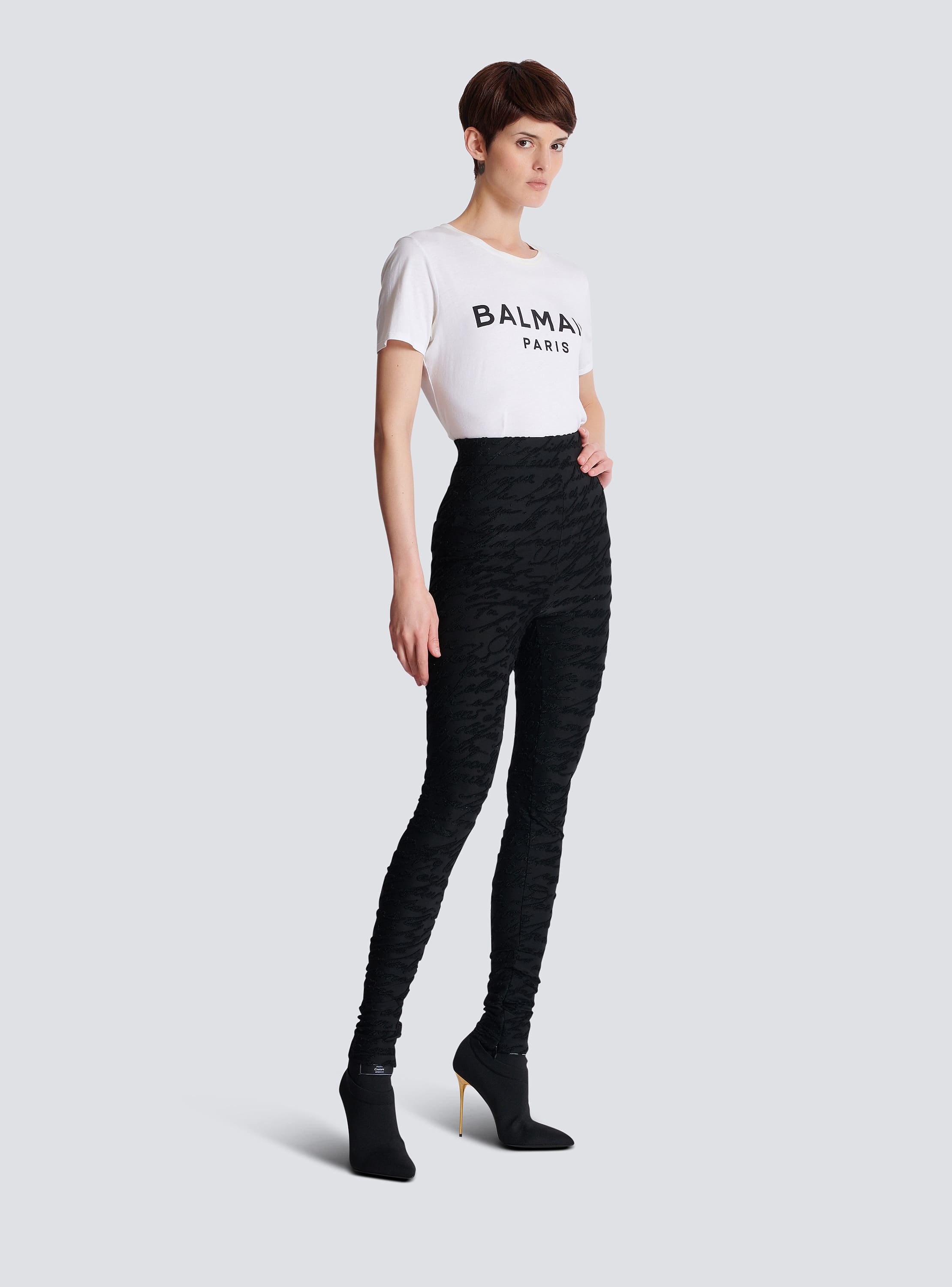 Jacquard knit leggings with 