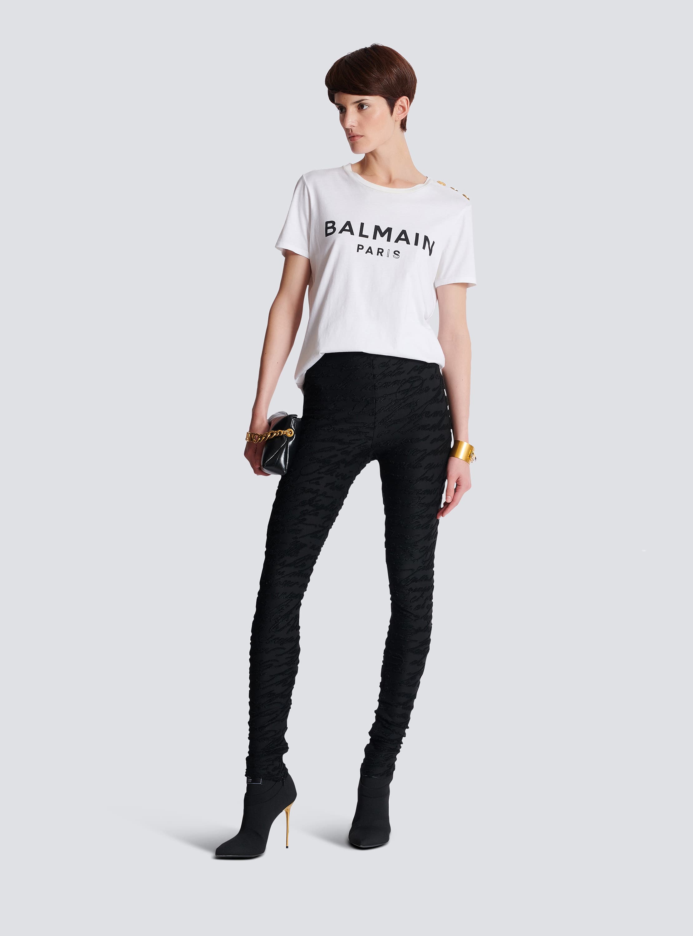 Jacquard knit leggings with 