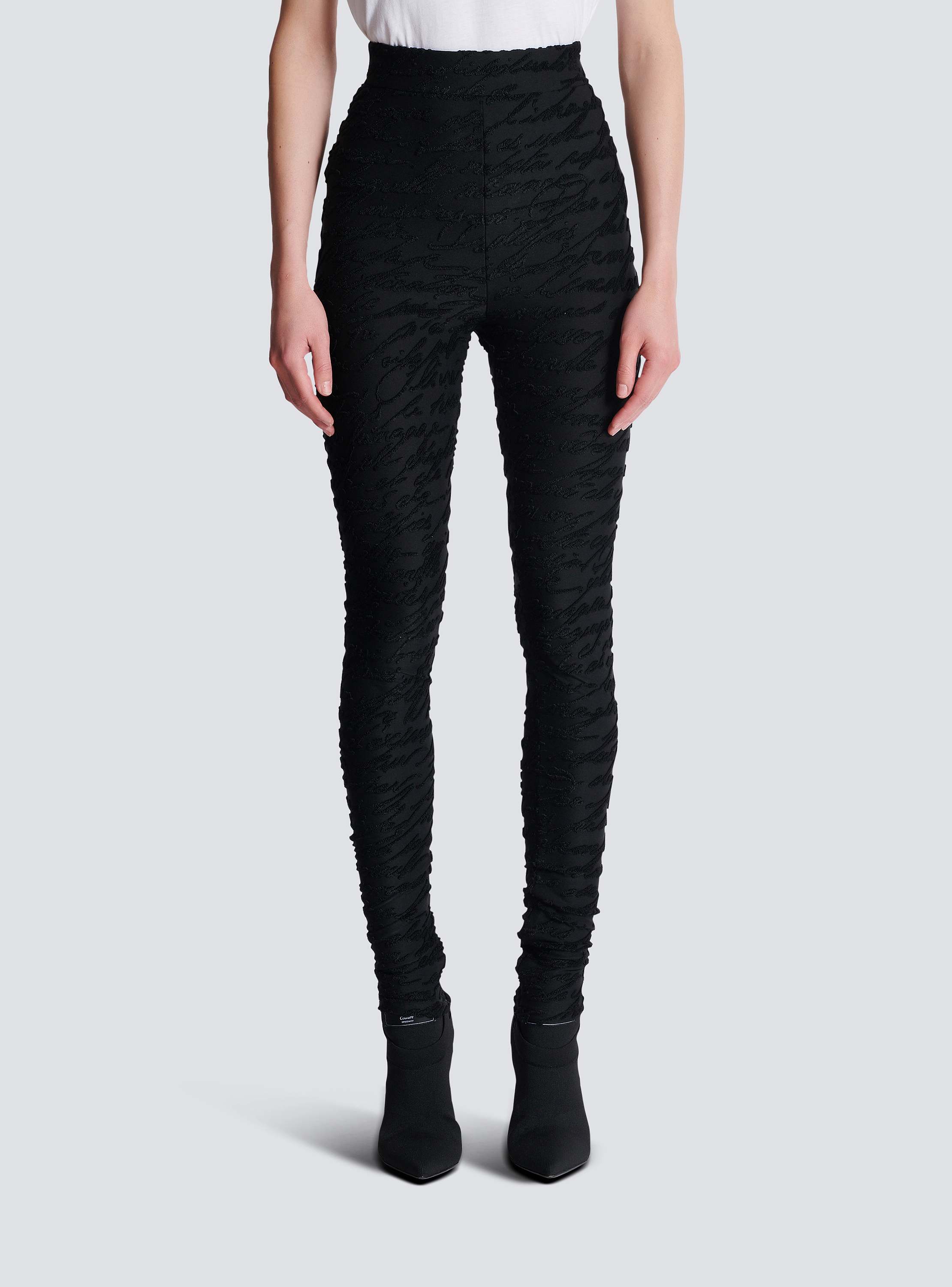 Jacquard knit leggings with 
