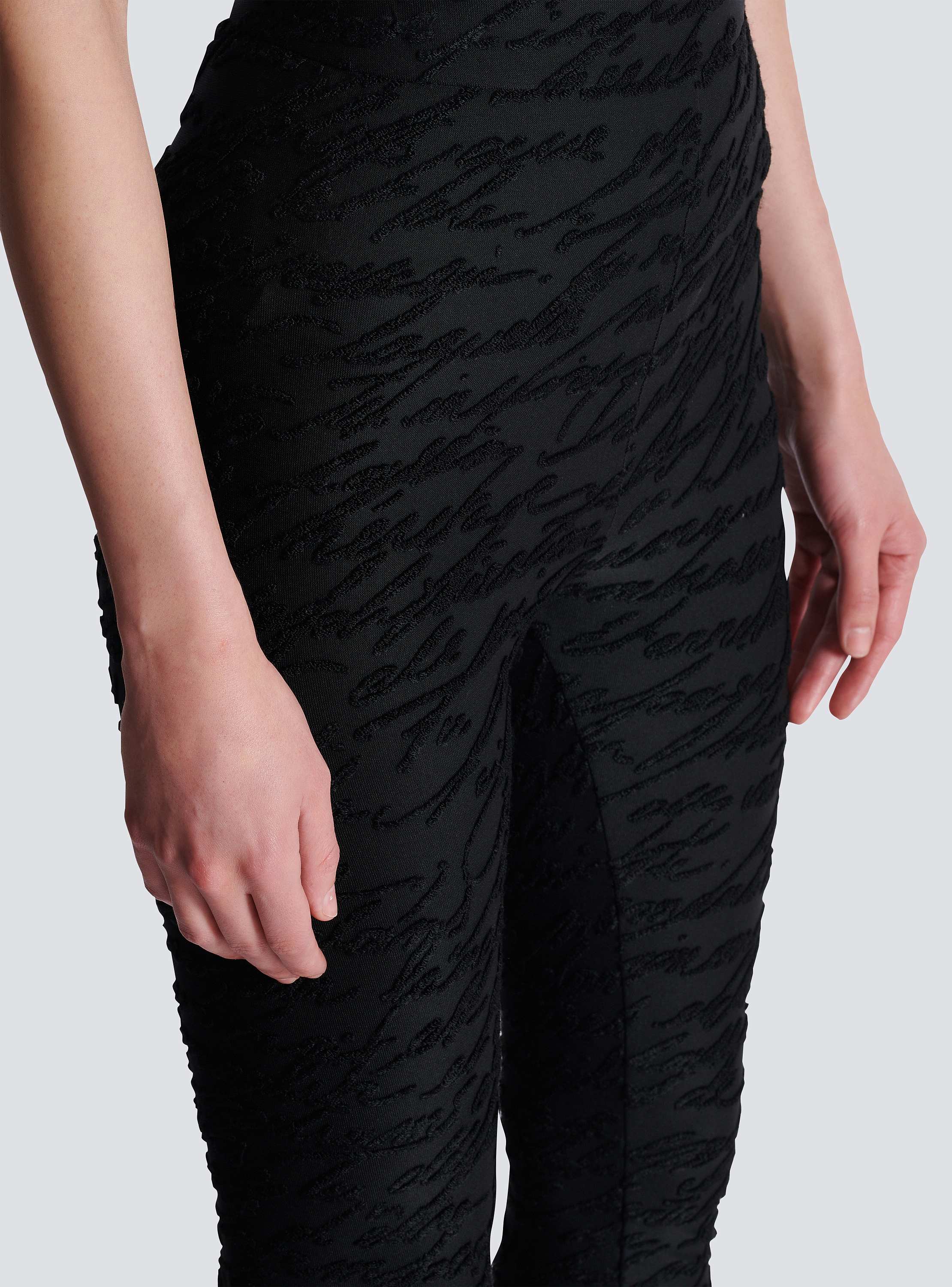 Jacquard knit leggings with 