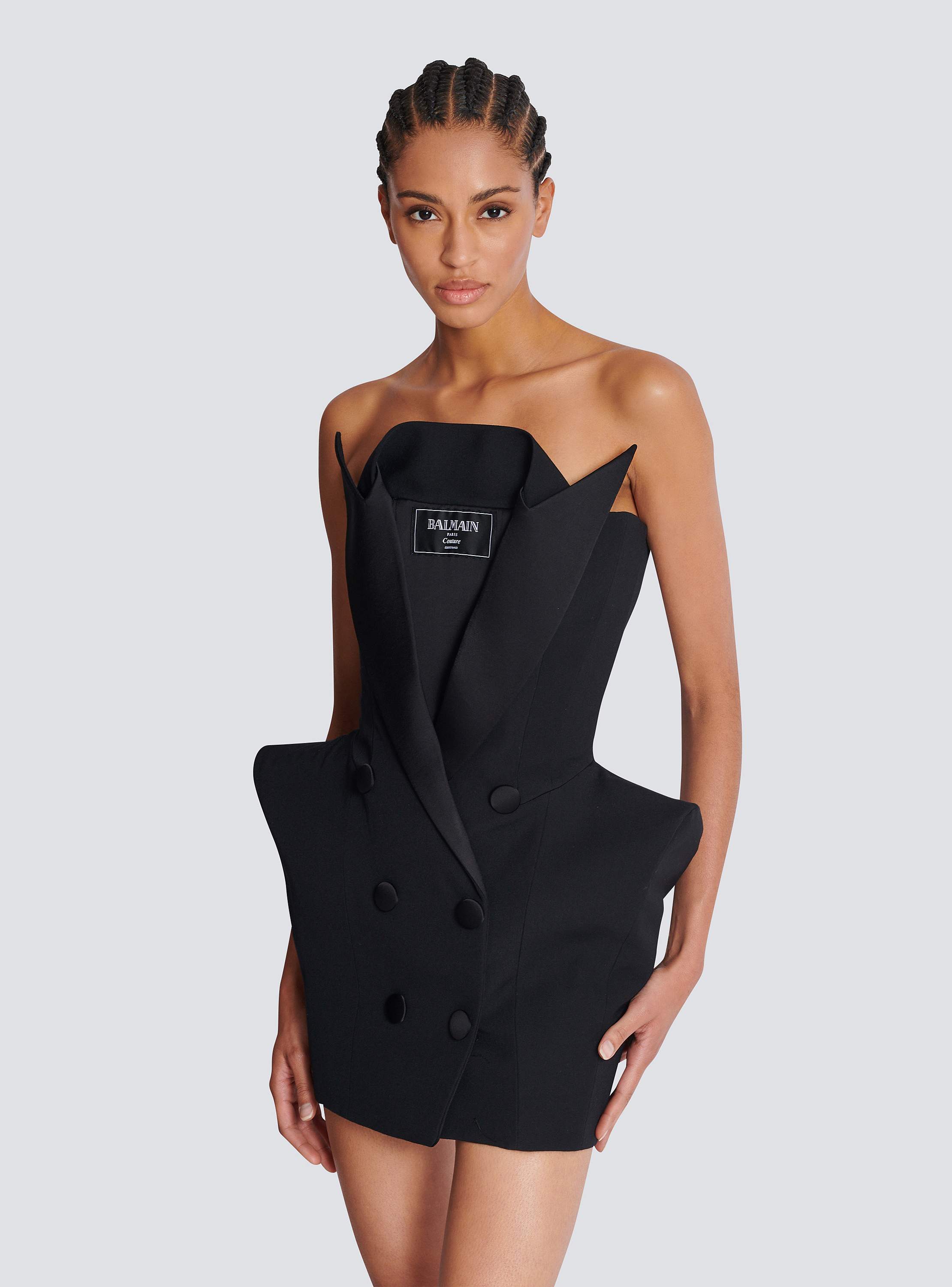 Grain de poudre basque bustier dress black black - Women