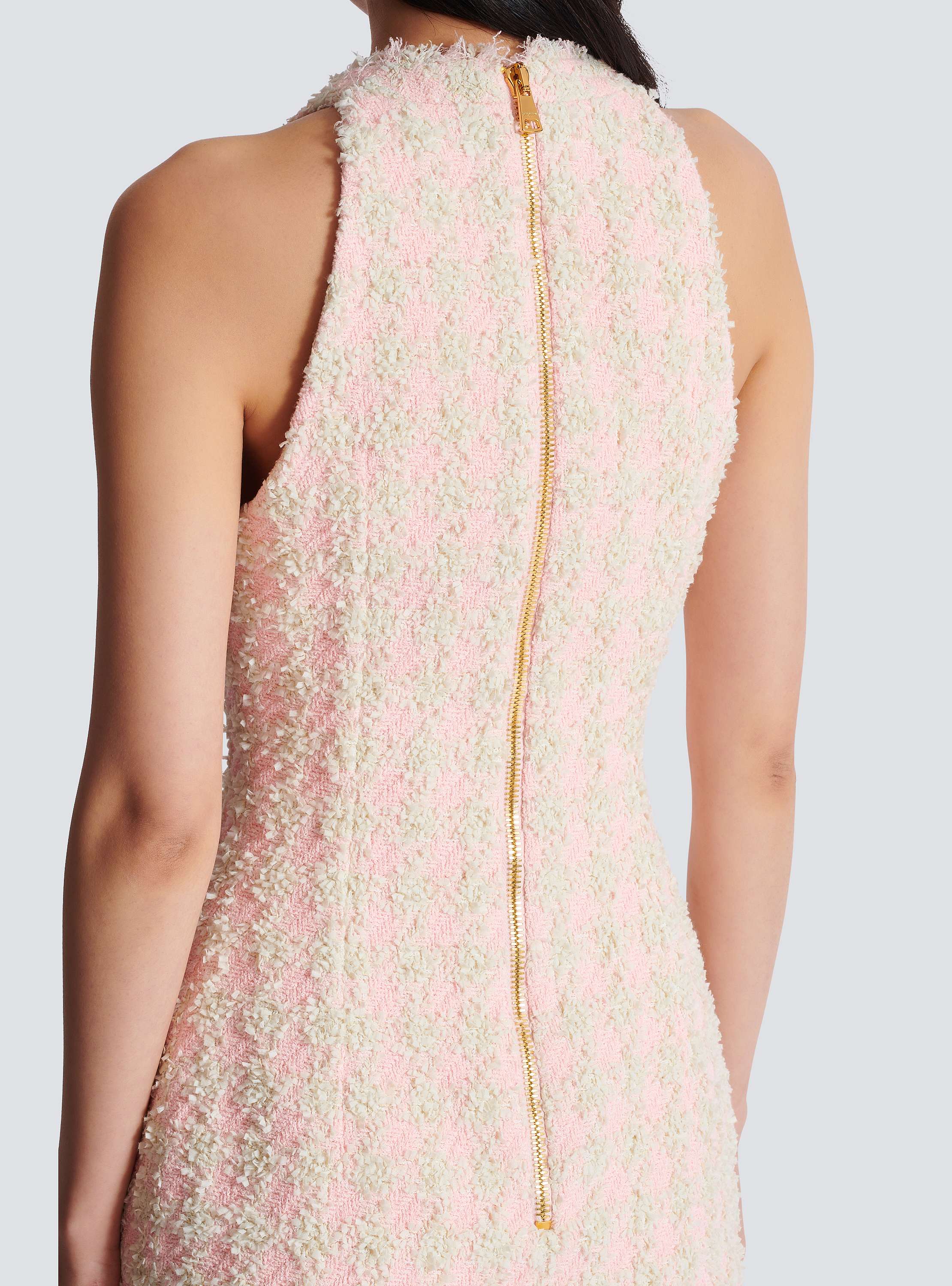 Tweed short dress pink pink - Women | BALMAIN