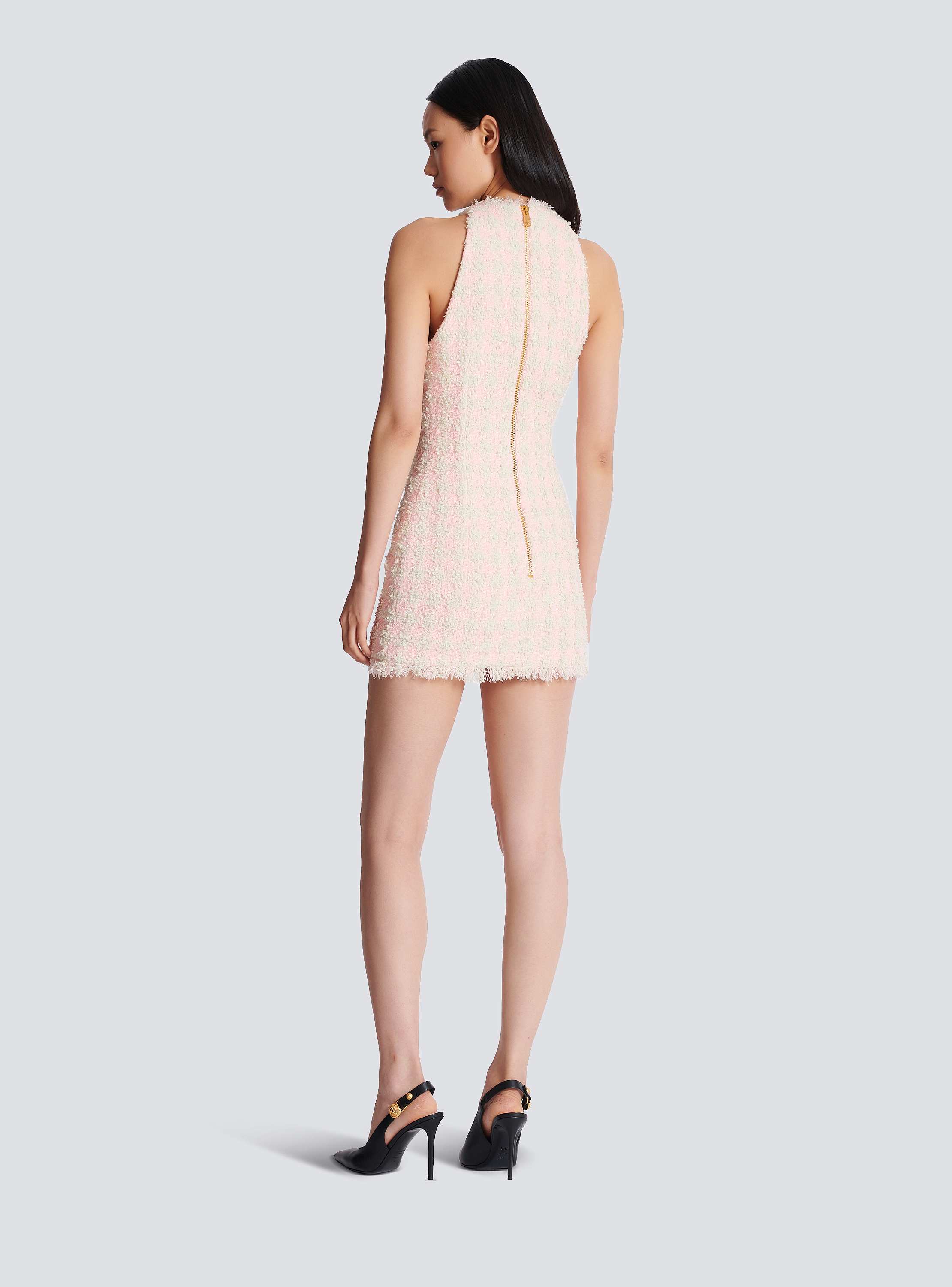 Tweed short dress pink - Women | BALMAIN