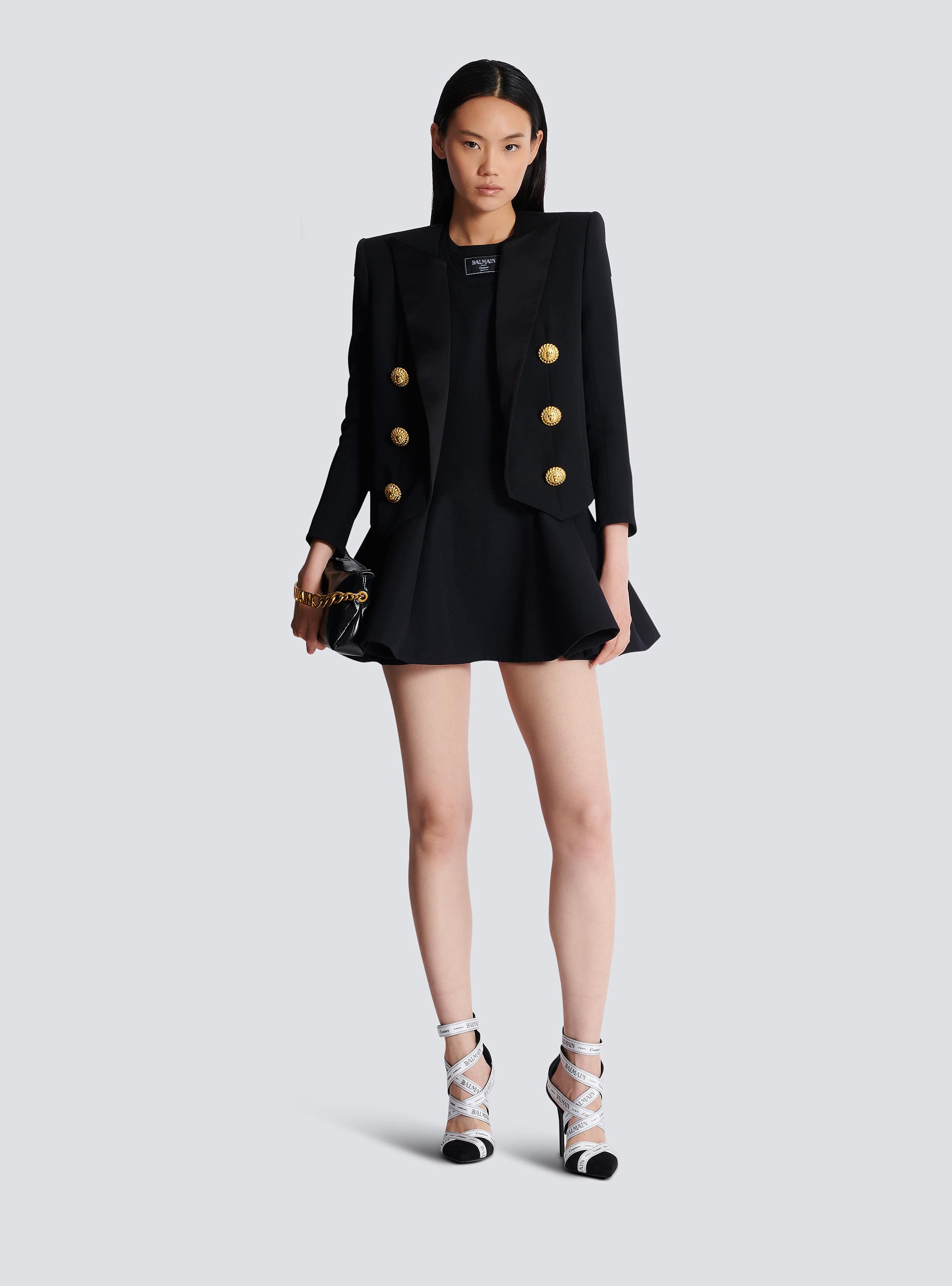 ワンピース BALMAIN Women Short Skirts EF1LB929KI150PA Black BALMAIN Women Short Skirts EF1LB929KI150PA Black (BALMAIN