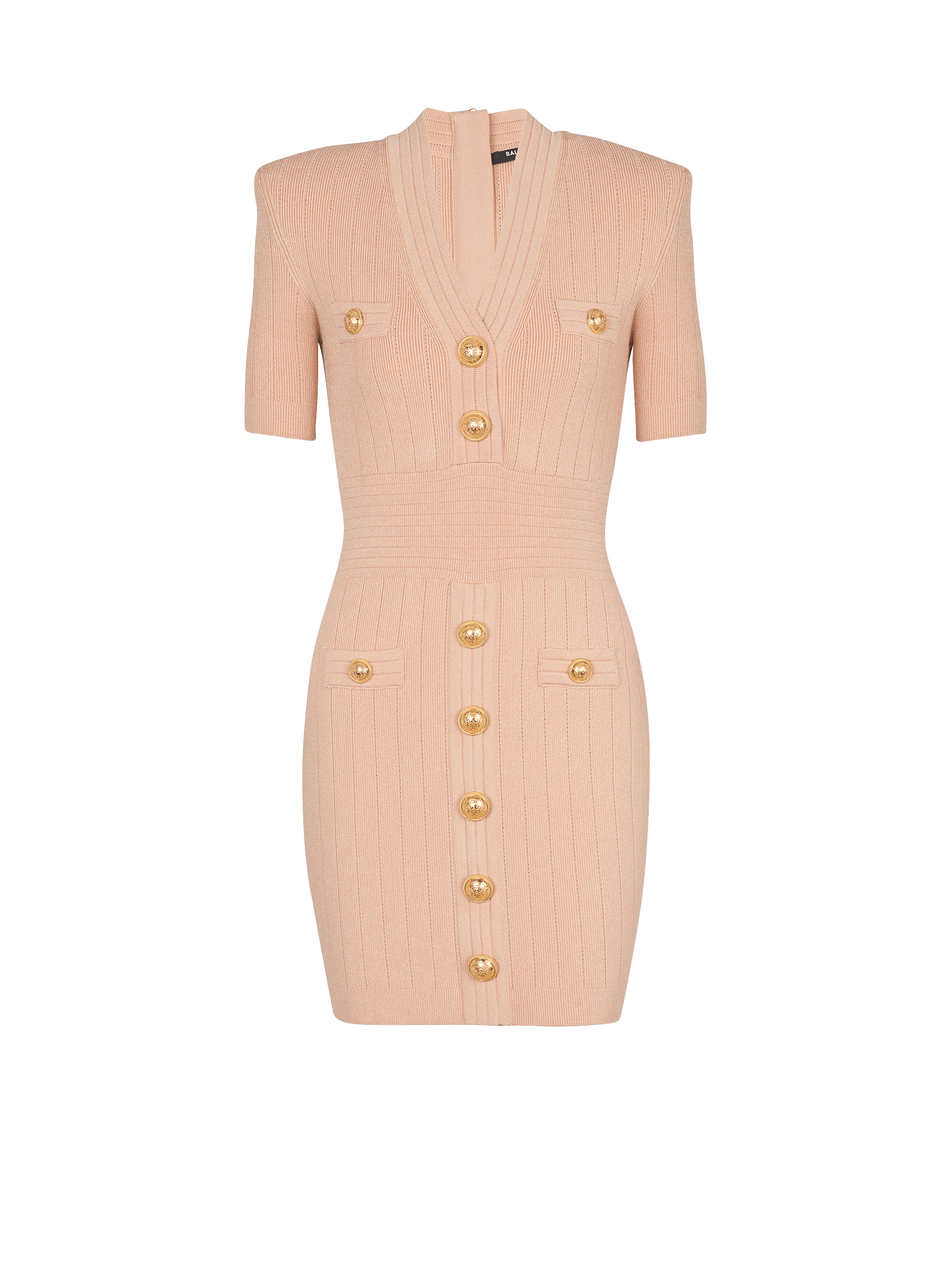 Knitted dress with buttons