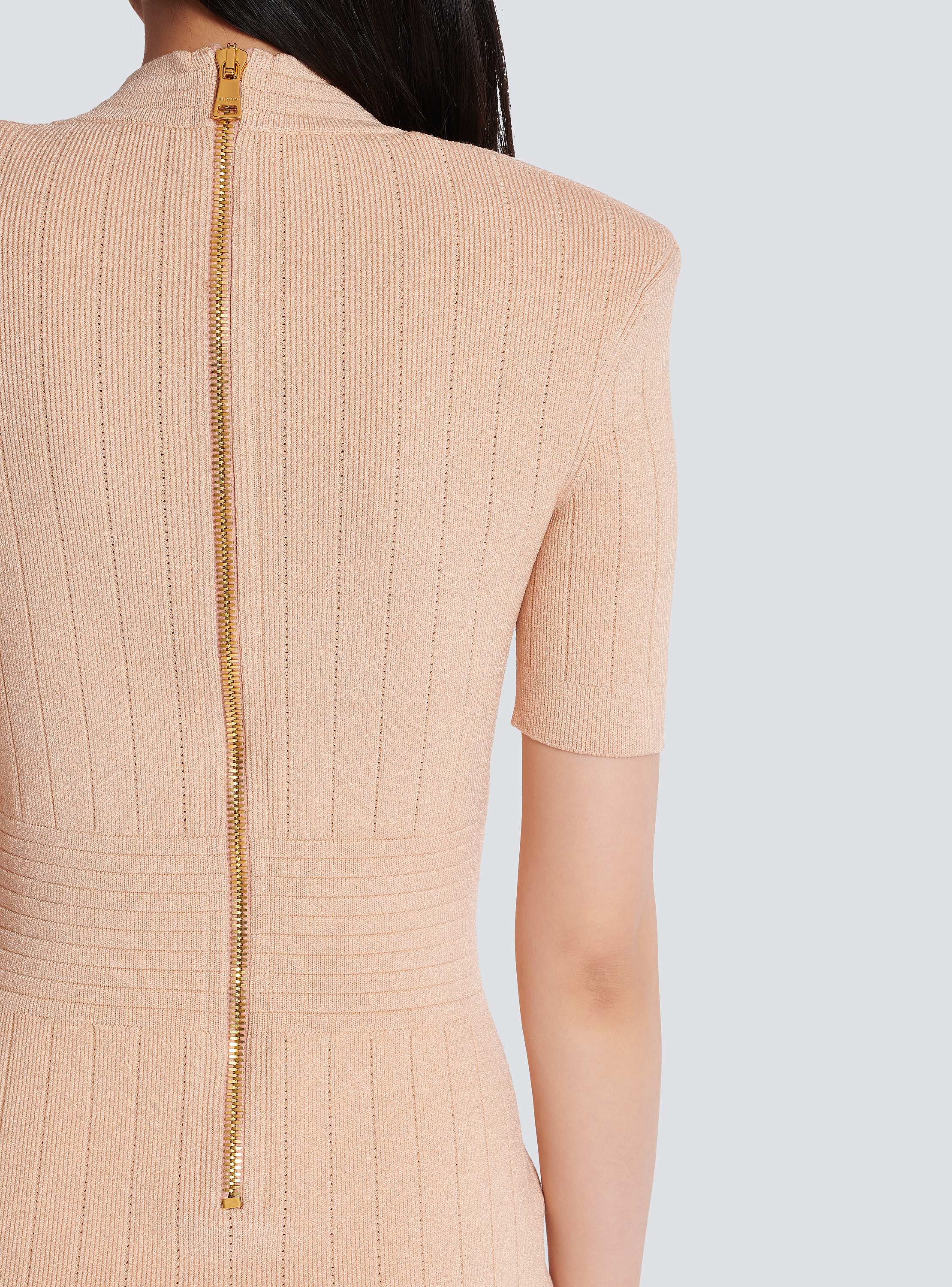 BALMAIN ボタン 装飾 ニット ドレス 【関税込】 Knitted dress with buttons white white - Women | BALMAIN