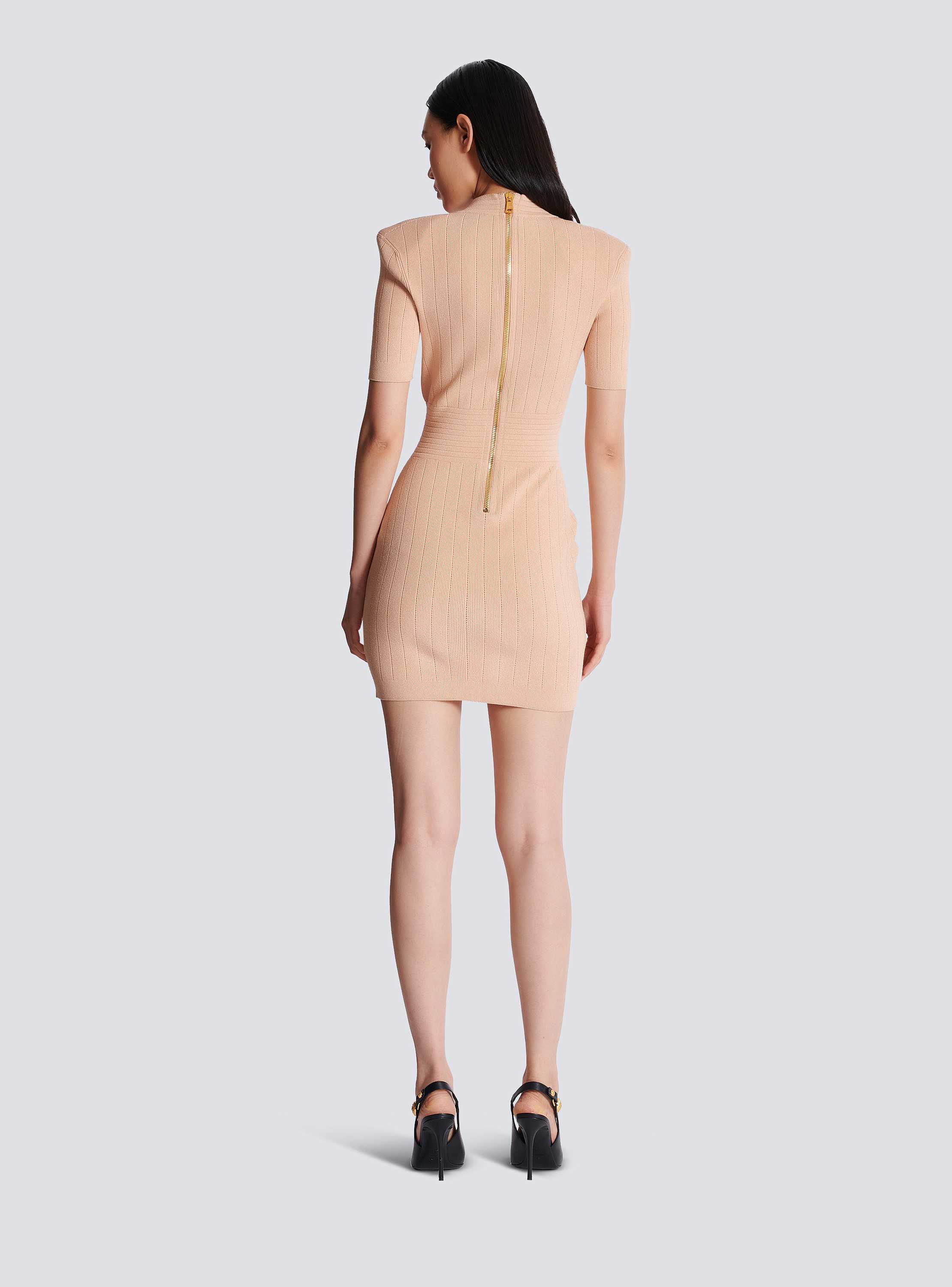 ワンピース BALMAIN HLTRNK DB COL 2 PKTS BUTTONED KNIT DRESS Knitted dress with buttons - Women | BALMAIN