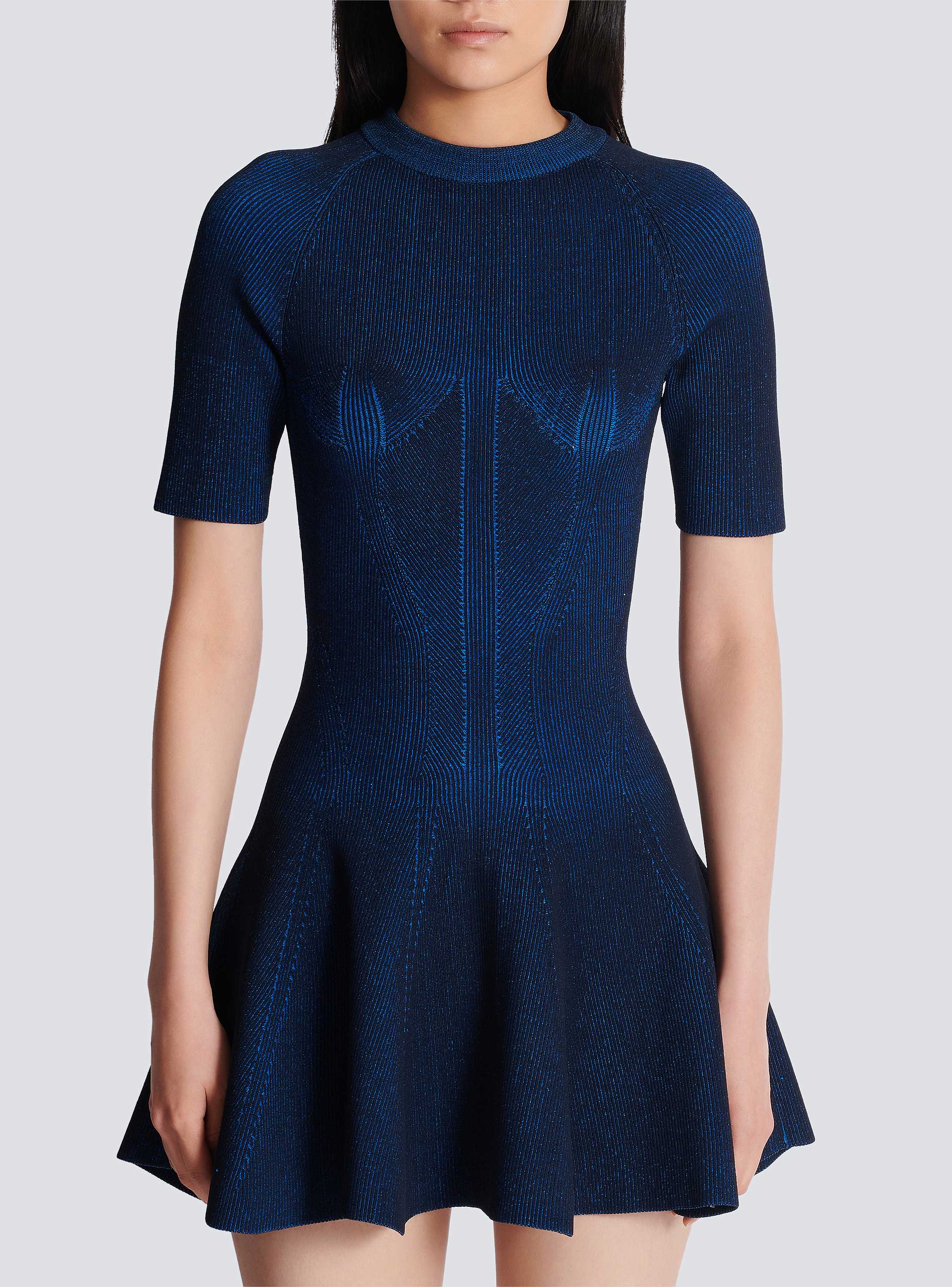 Short knitted A-line dress