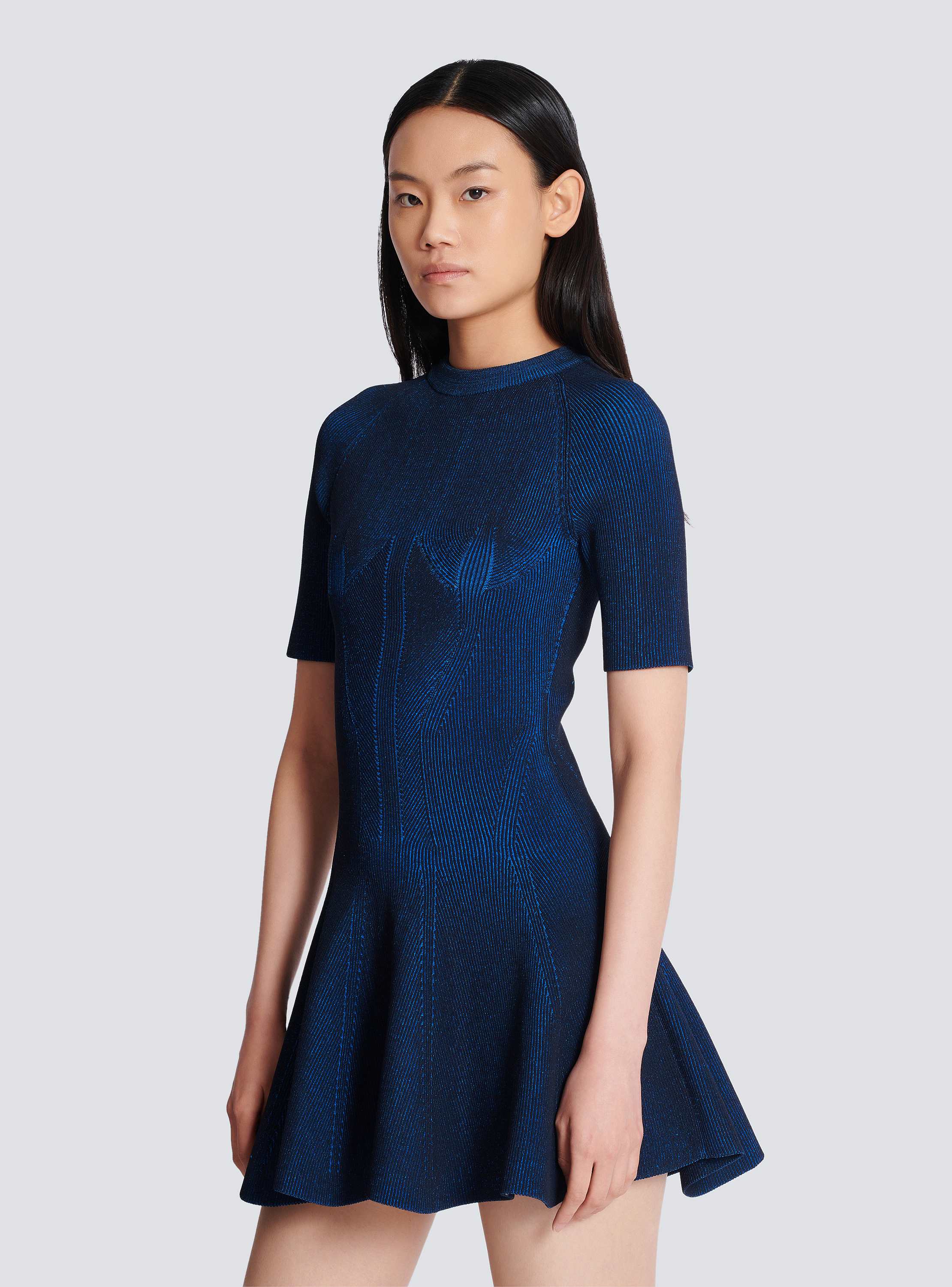 Short knitted A-line dress