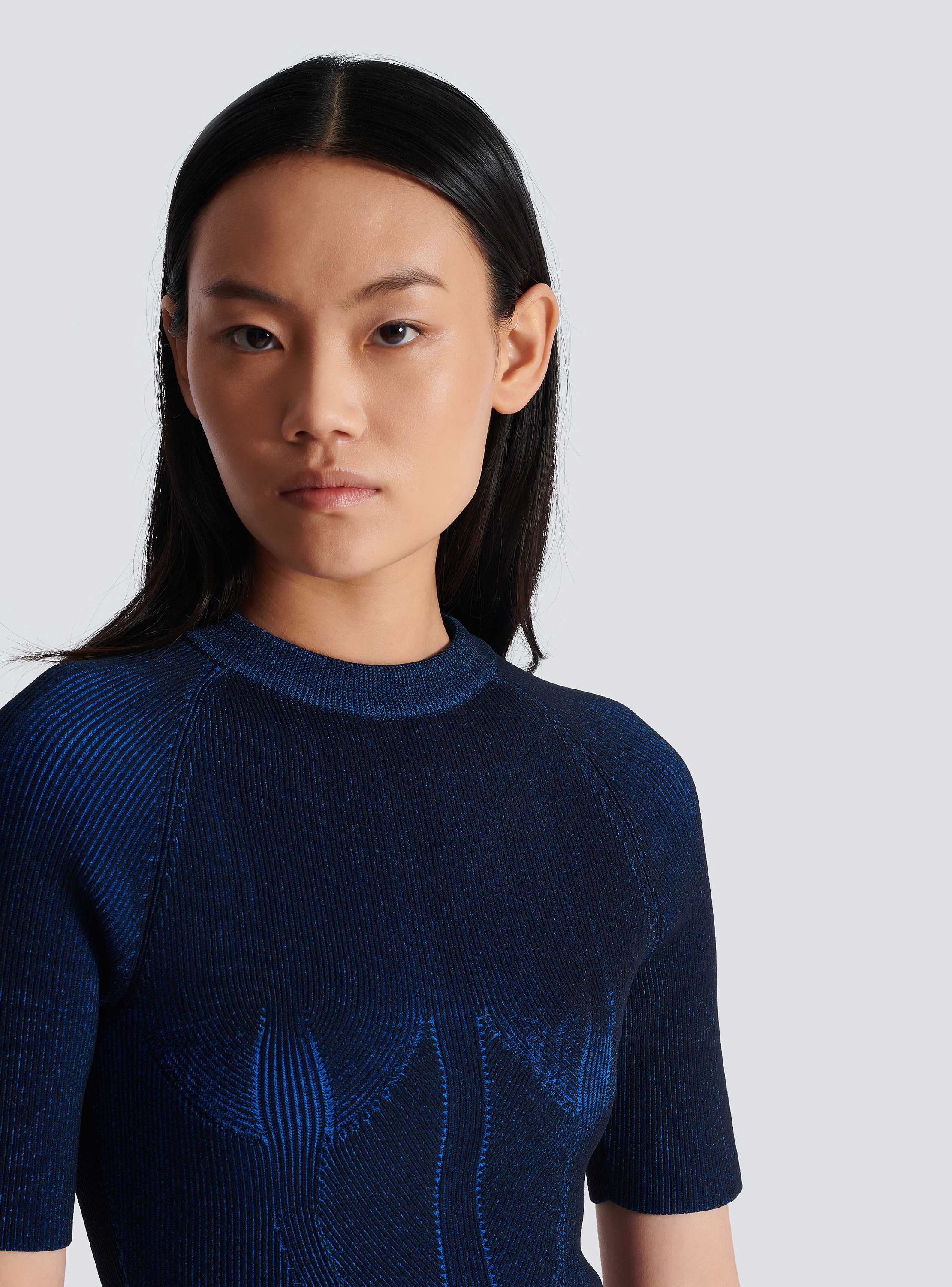 Short knitted A-line dress