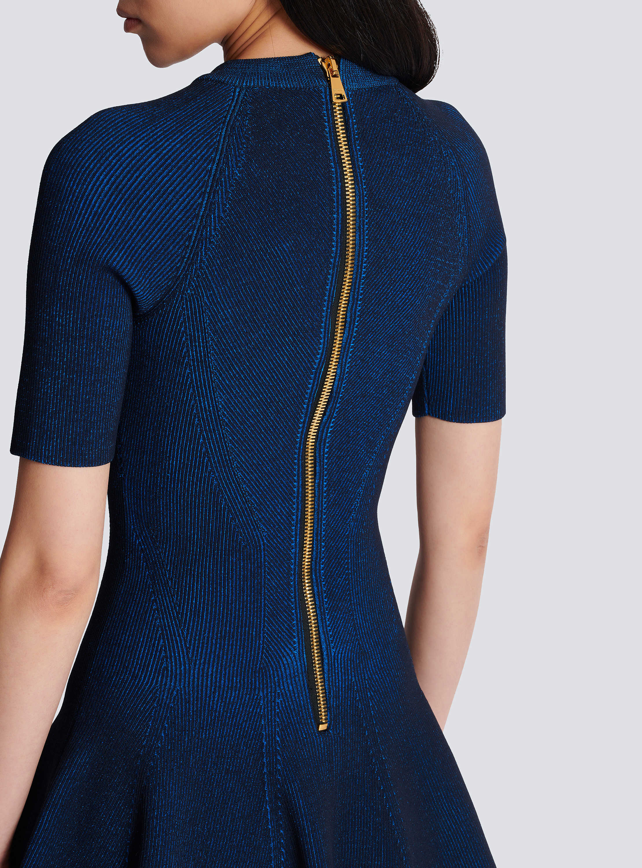 Short knitted A-line dress