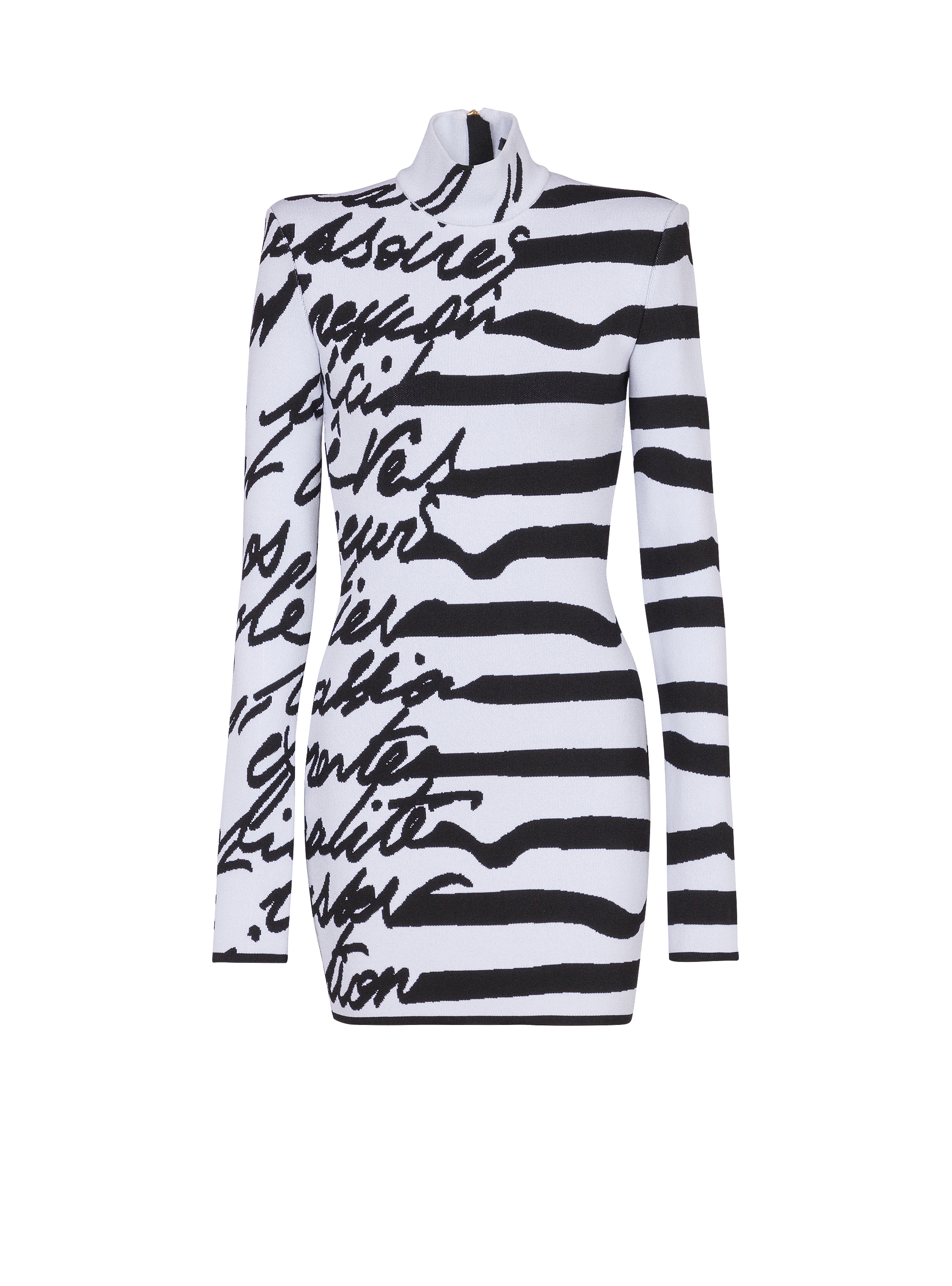 Striped "Love Letter" jacquard knit dress