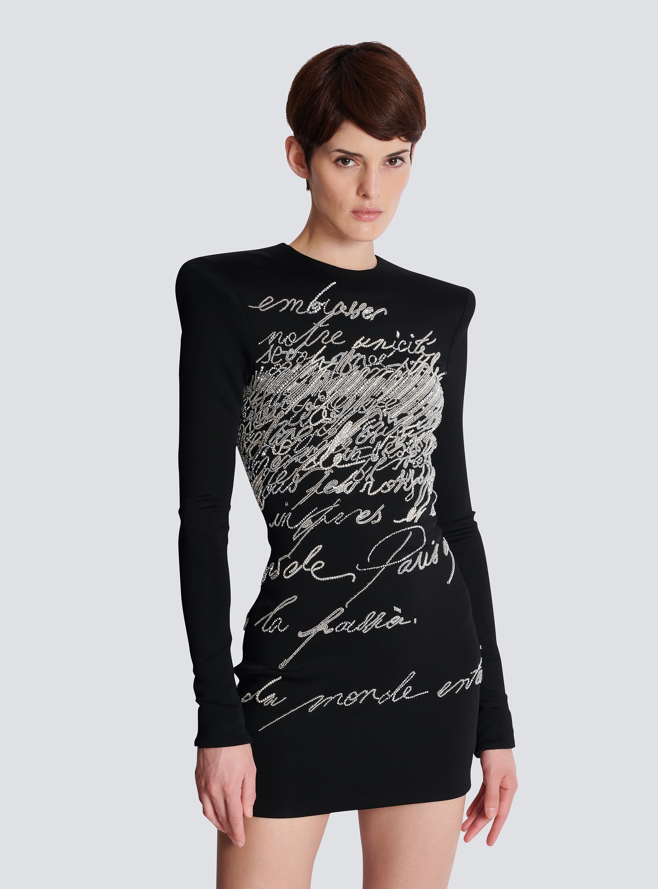 Short dress with "Love Letter" embroidery