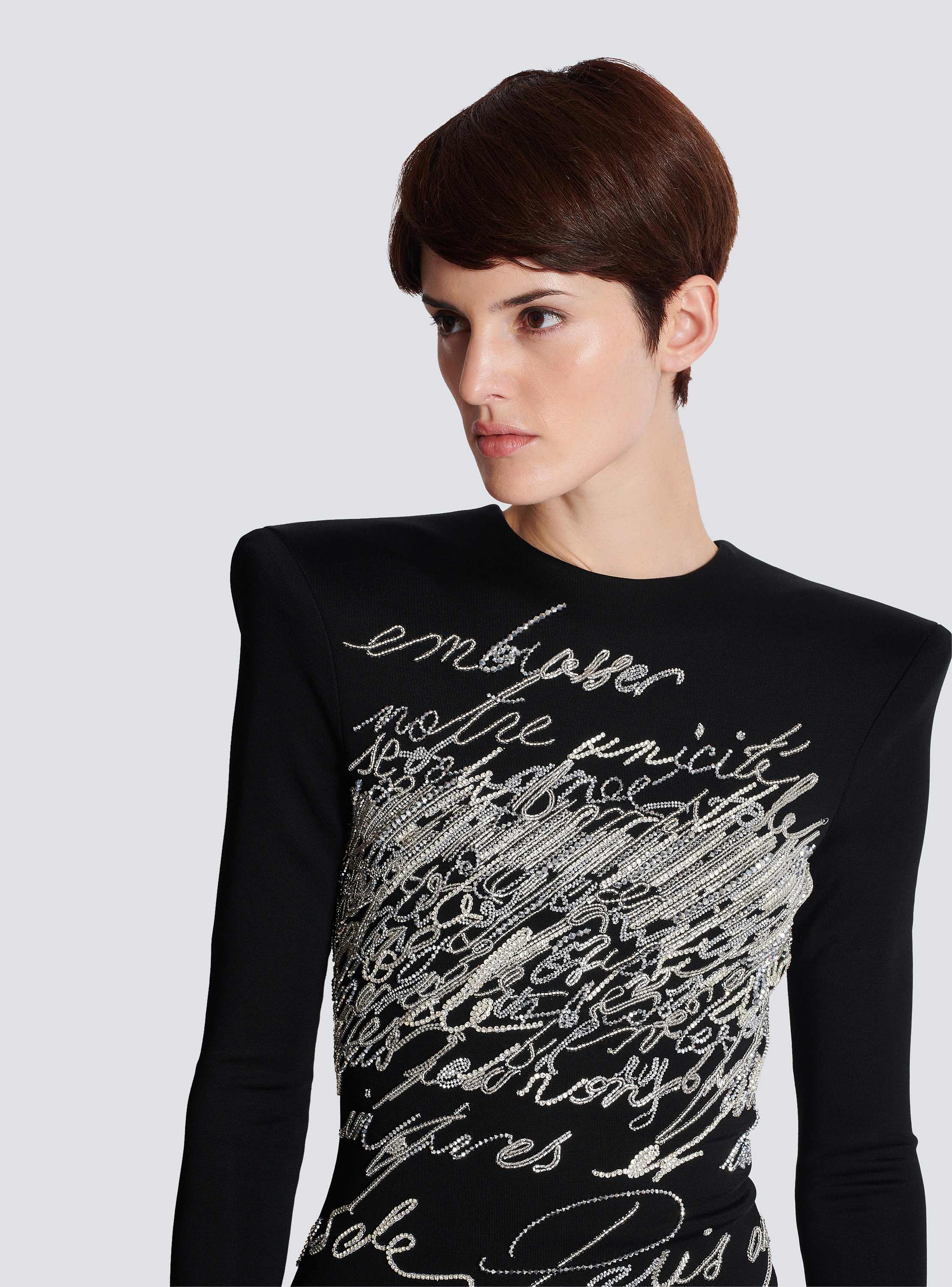 Short dress with "Love Letter" embroidery