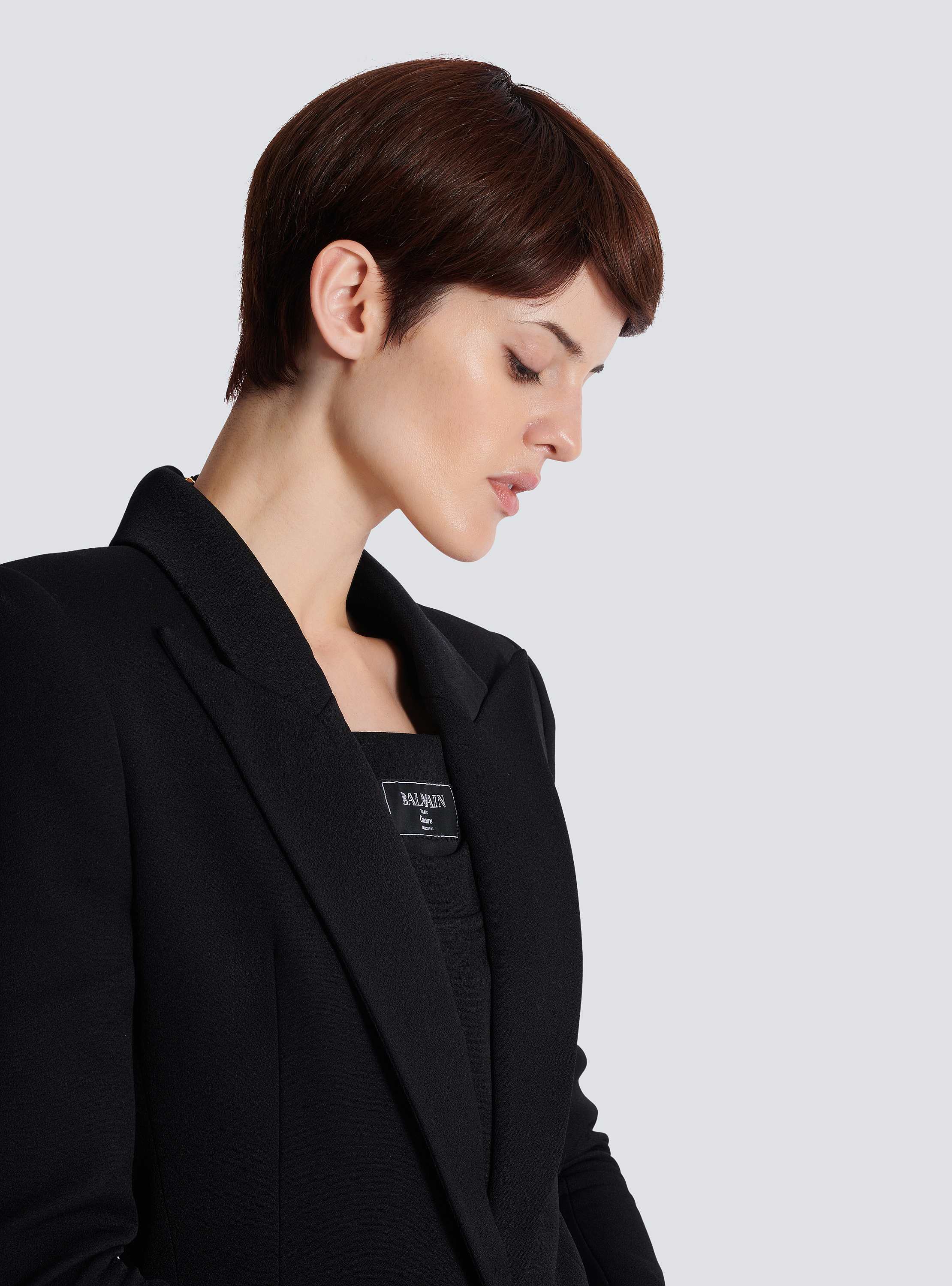 Tailored two pockets double-collar mini dress