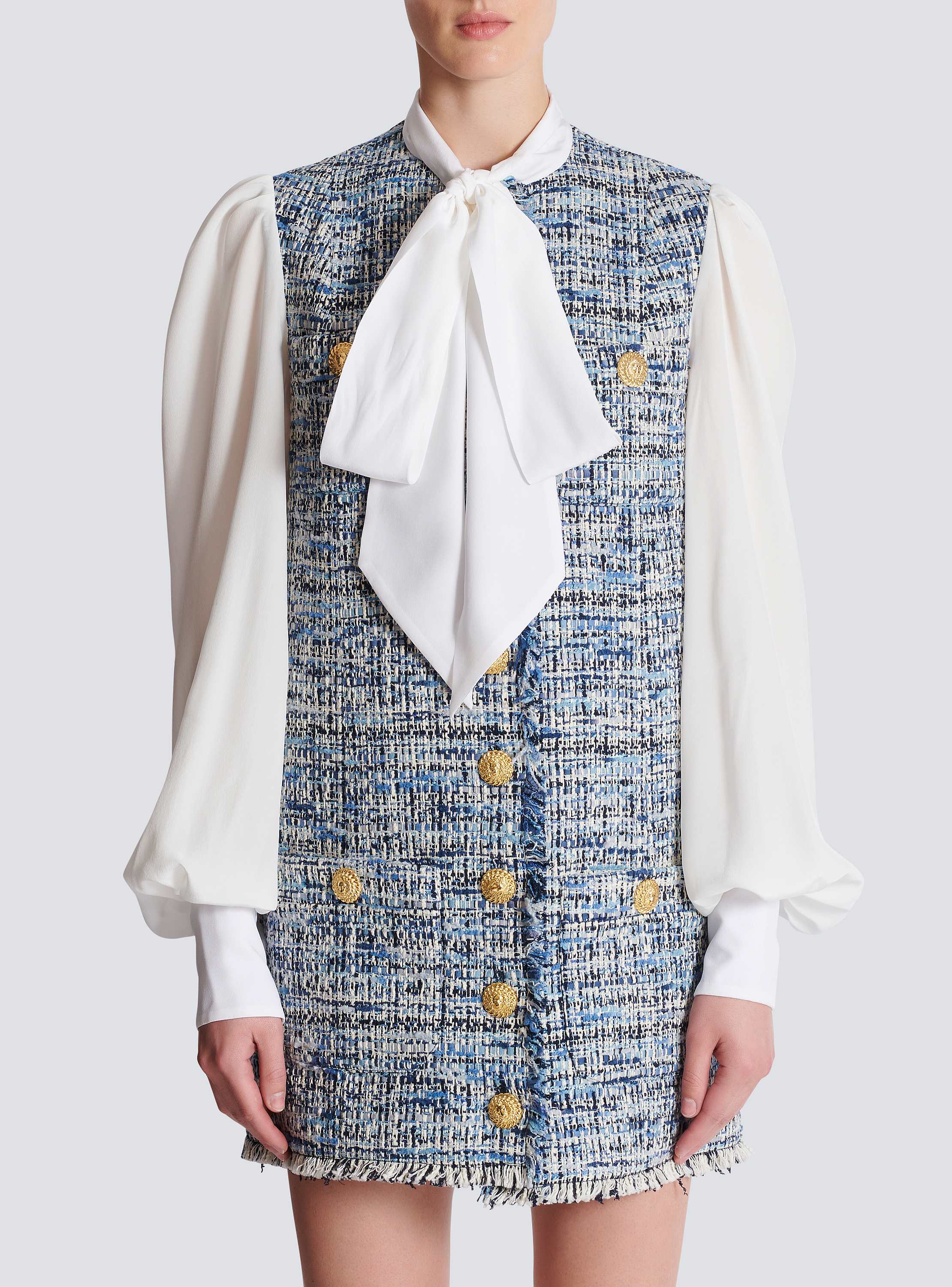 Tweed dress with pockets