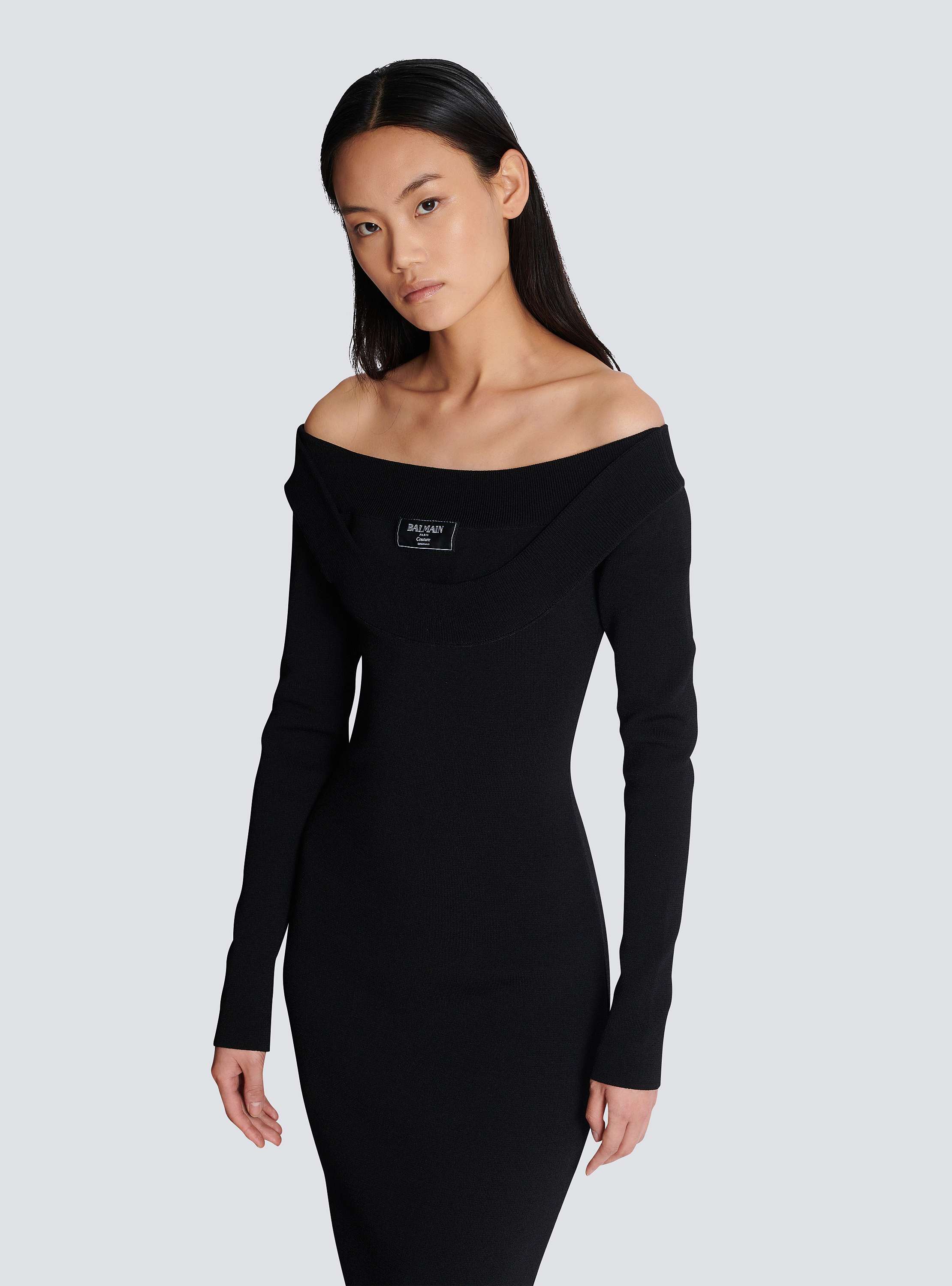 Long plain knit dress - Women | BALMAIN