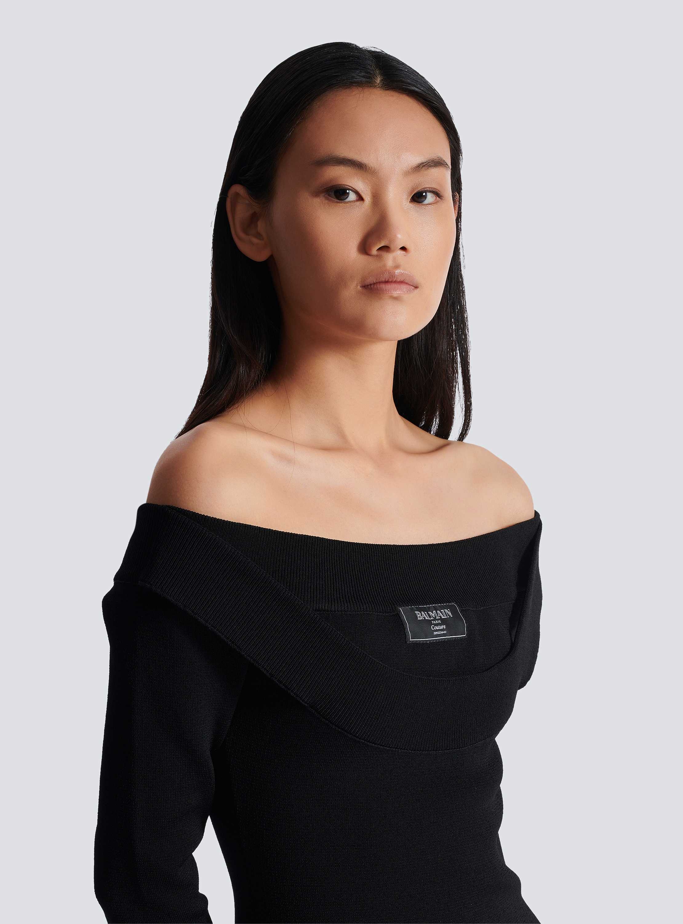 プレーンニット ロングドレス