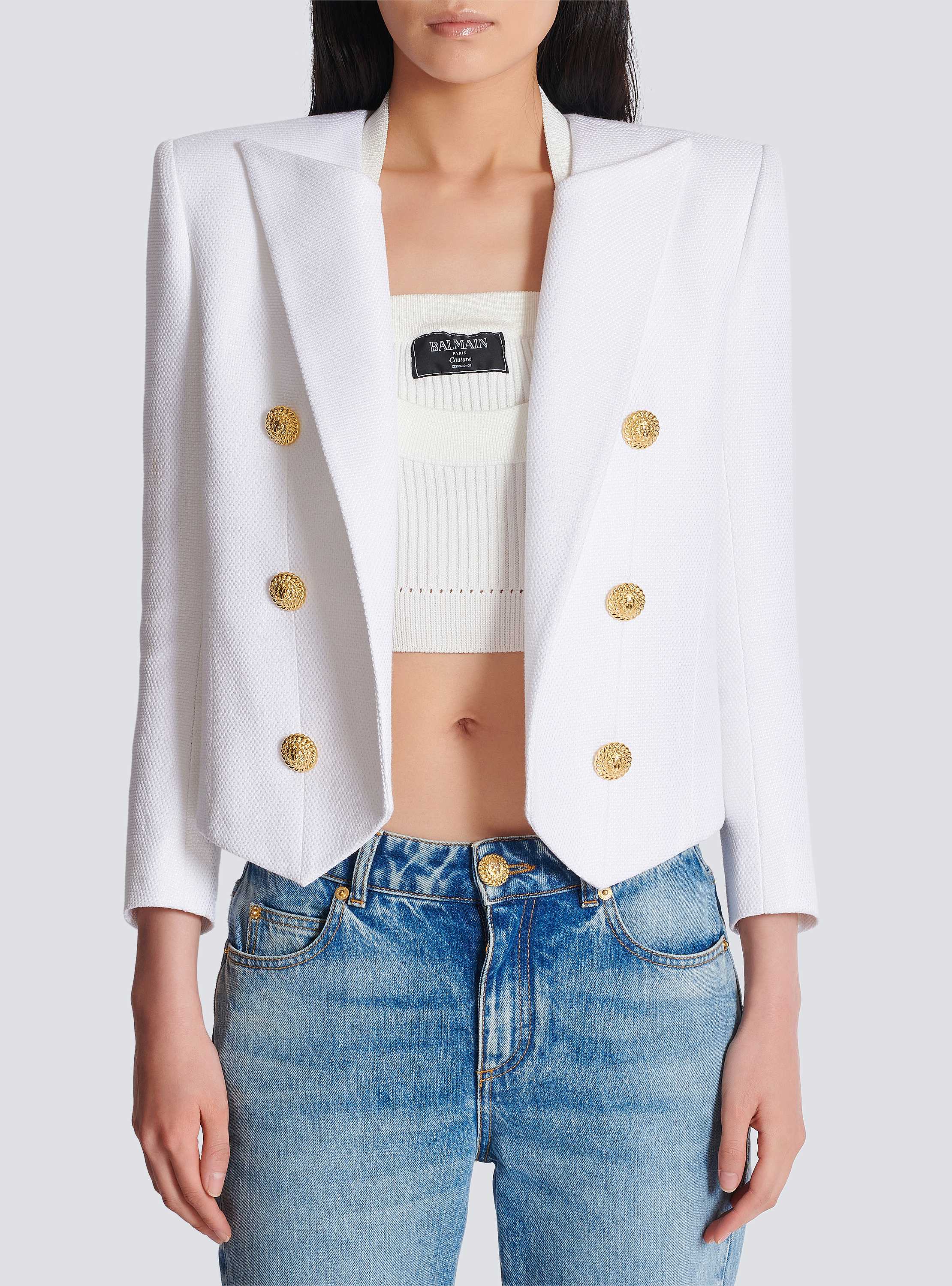 Cropped jacket with 6 buttons - Women | BALMAIN