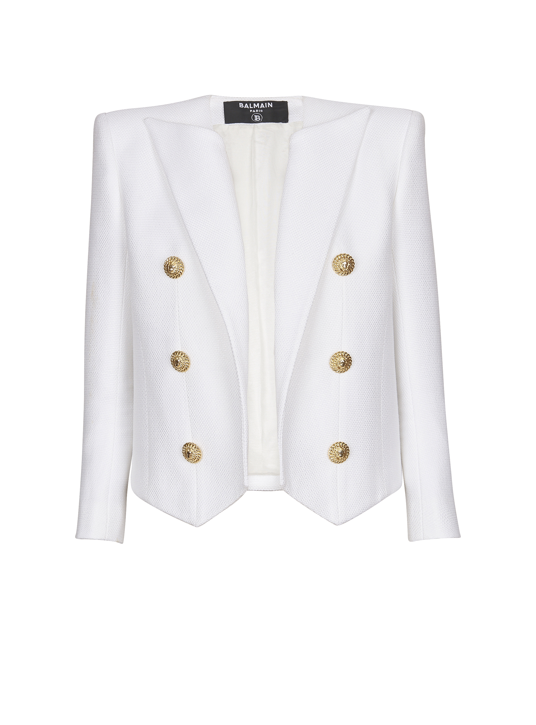Cropped jacket with 6 buttons