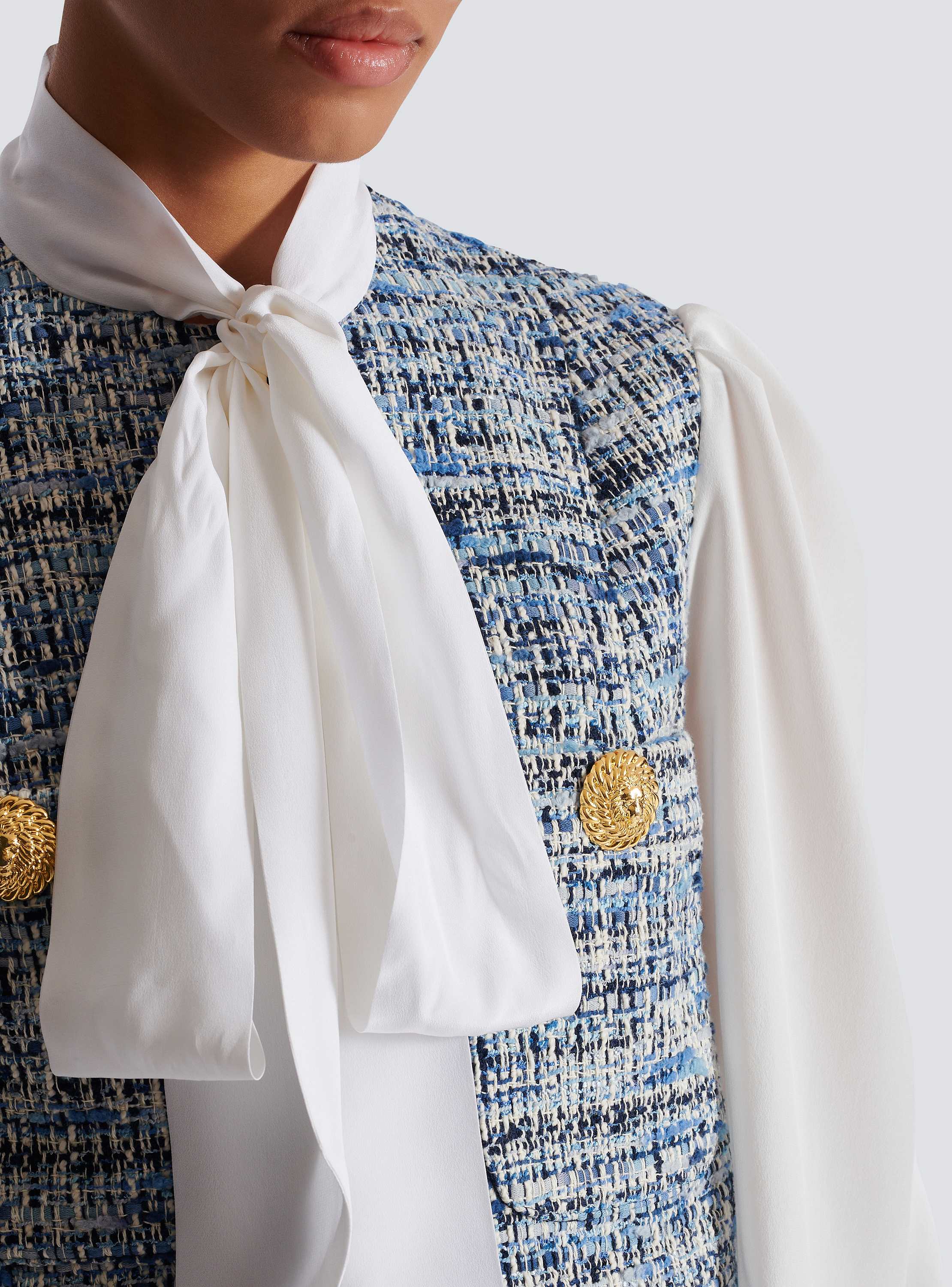 Tweed cropped jacket with pockets