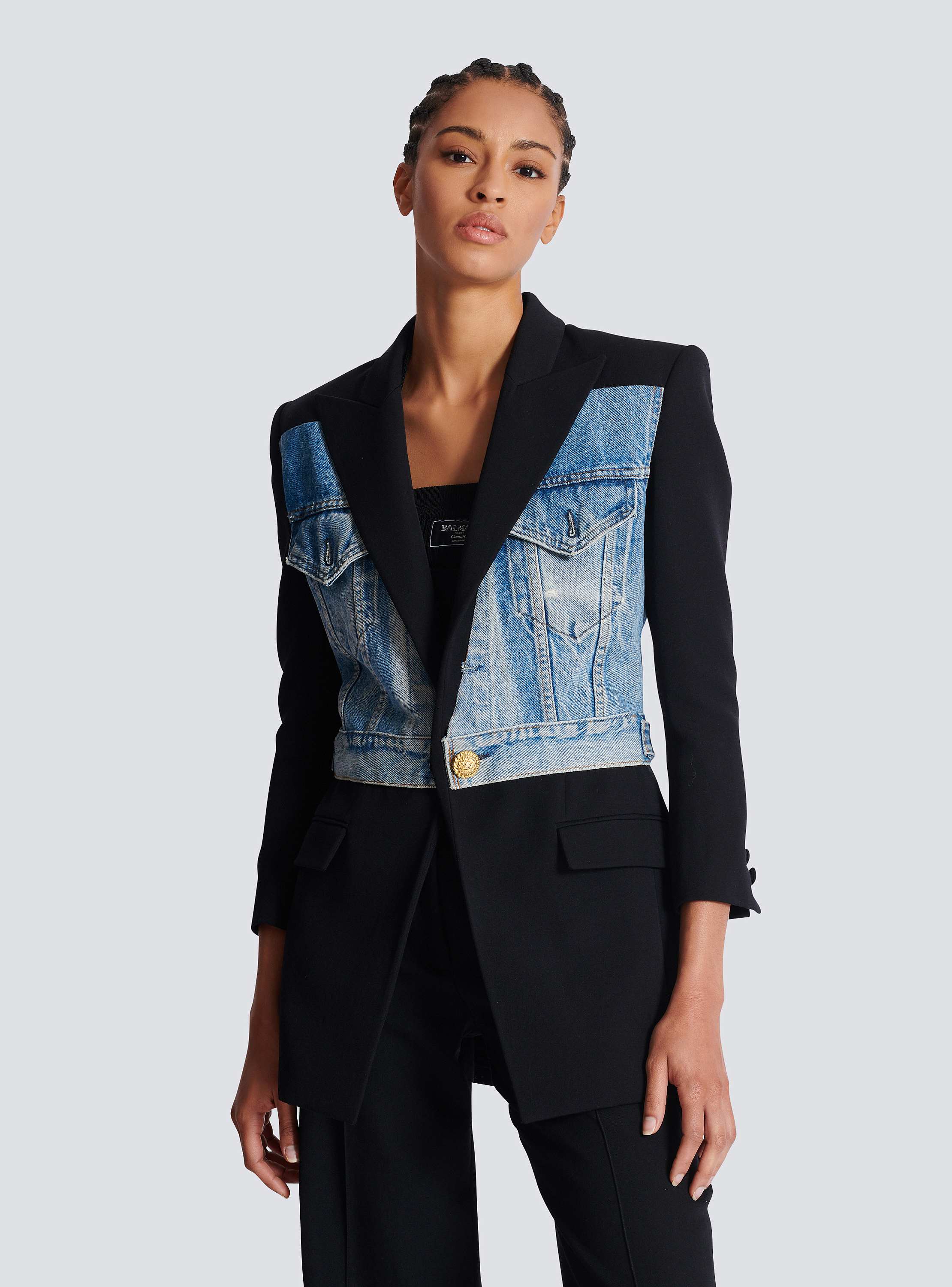 バイマテリアル 1ボタンジャケット - Women | BALMAIN